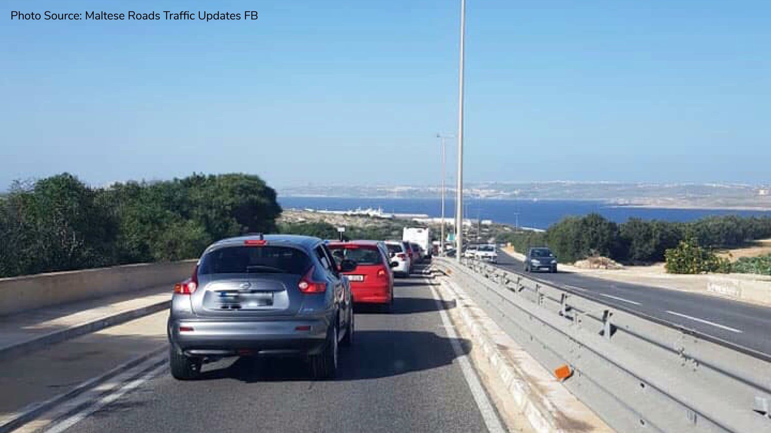 Standstill traffic heading towards Ċirkewwa ahead of New Year’s Eve