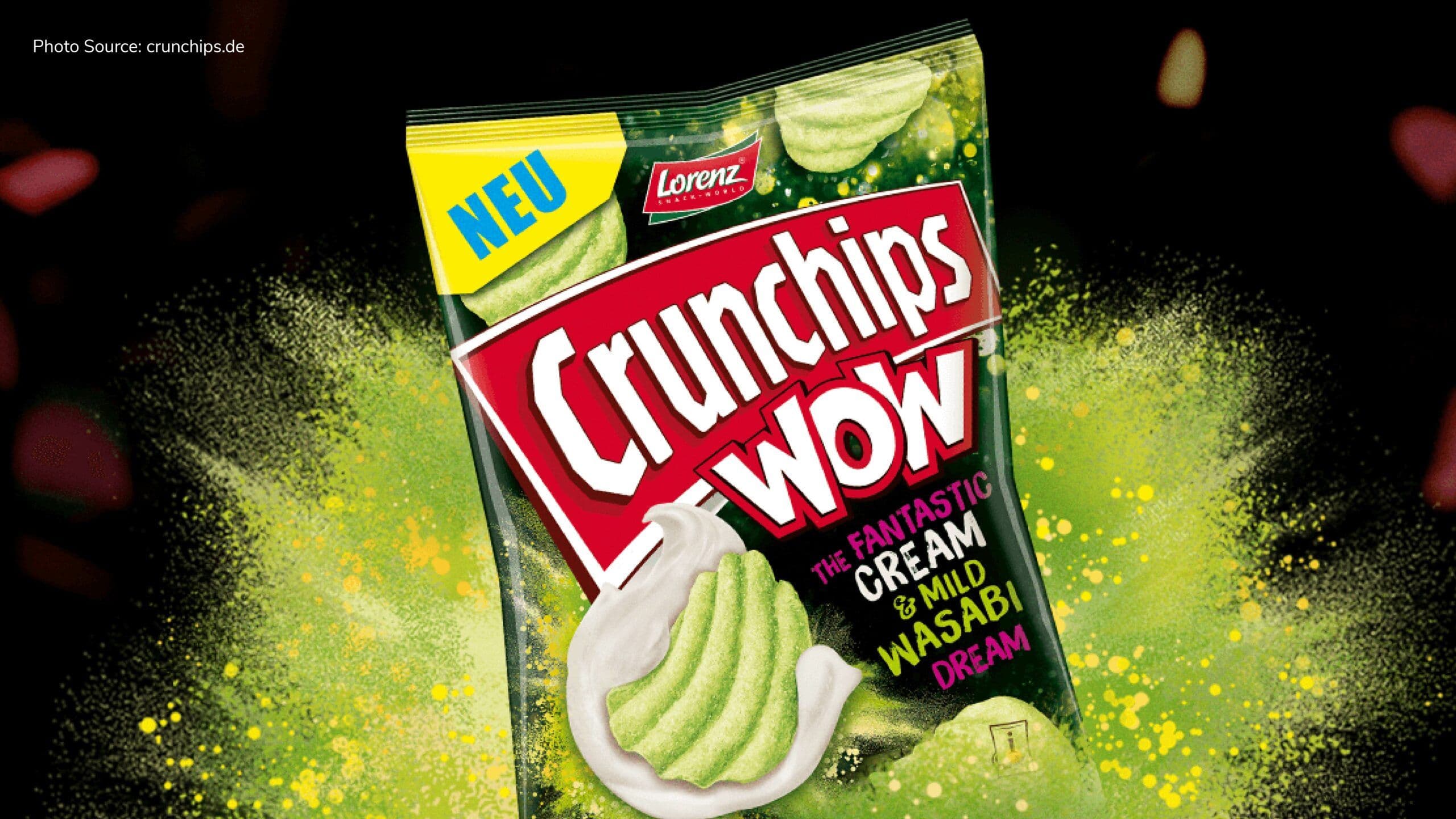 Allergy / Intolerance Warning: Lorenz Crunchips WOW – cream and wasabi contains mustard