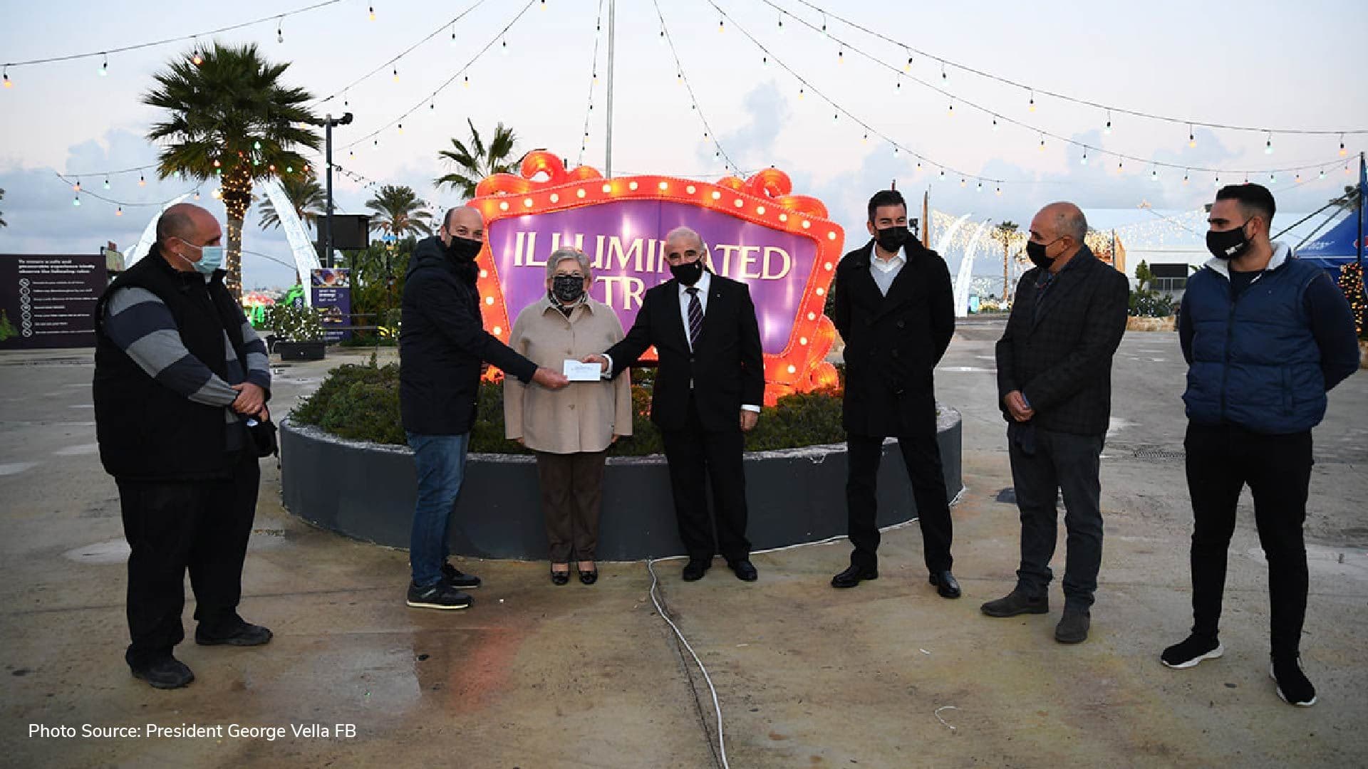 Illuminated Trail Malta donate €25,000 to MCCFF during Presidential visit