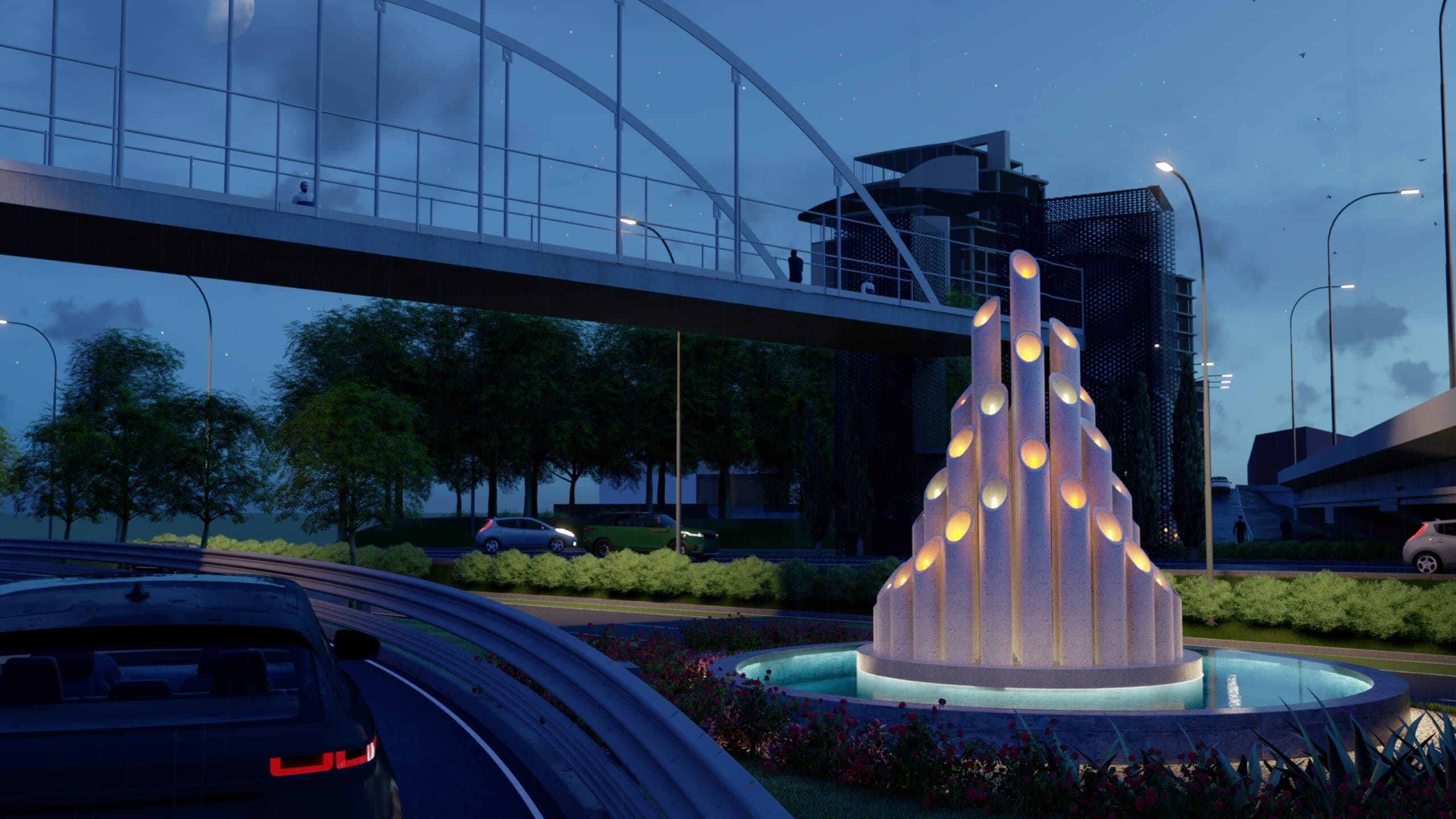 This roundabout is getting a major glow-up with this monument
