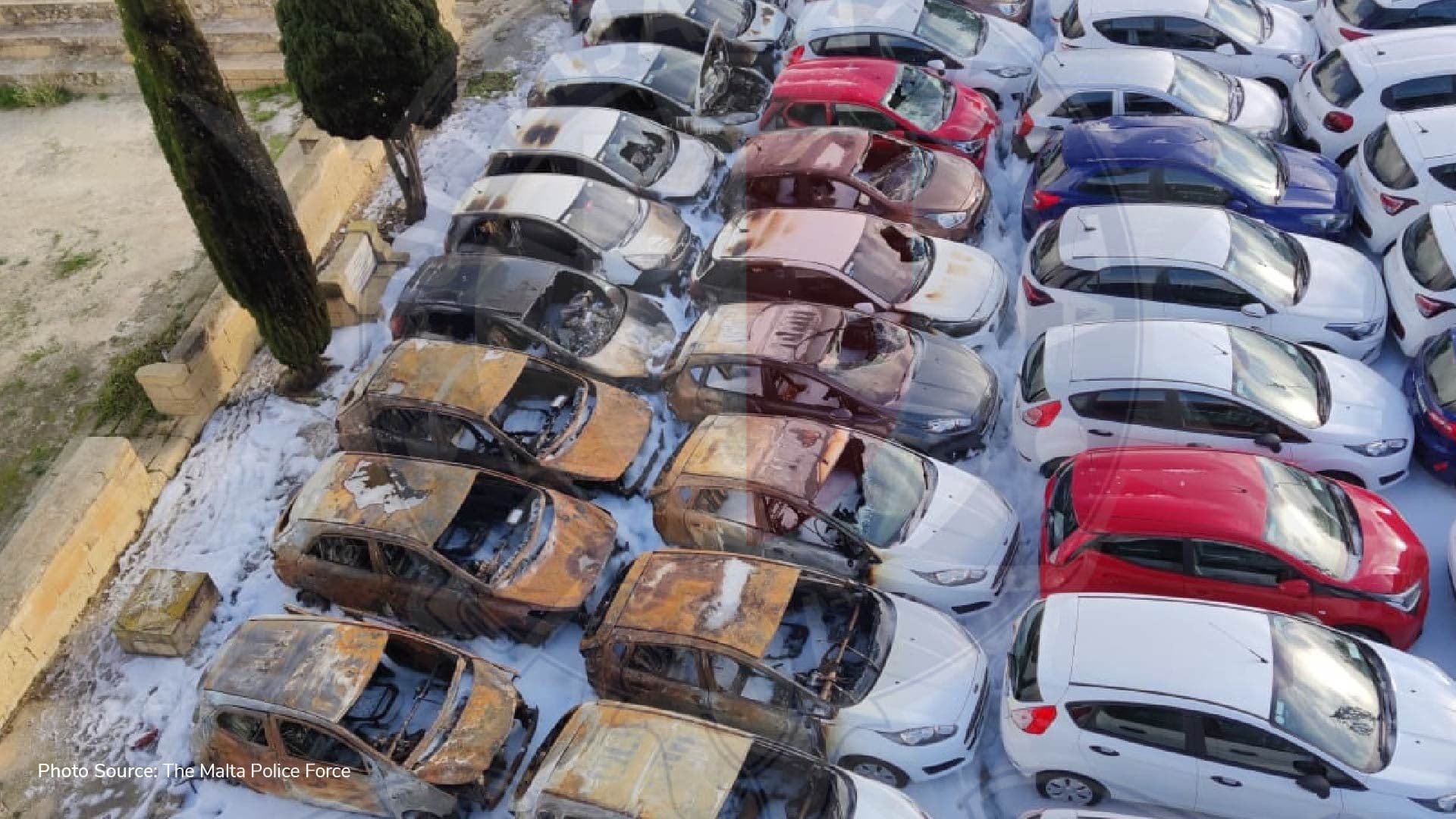 18 cars catch fire in Gudja following arson attack