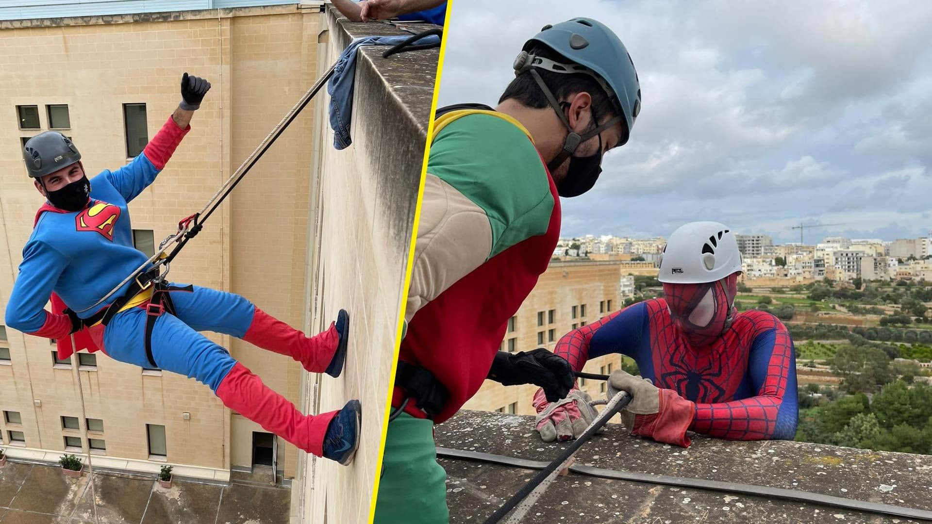 Childred residing at Mater Dei get a surprise superhero visit