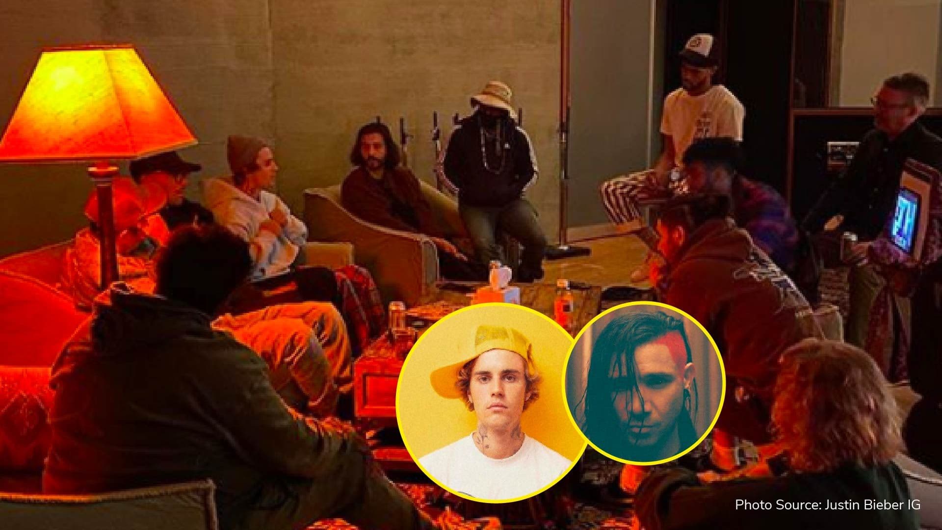 Justin Bieber spotted in the studio with Skrillex