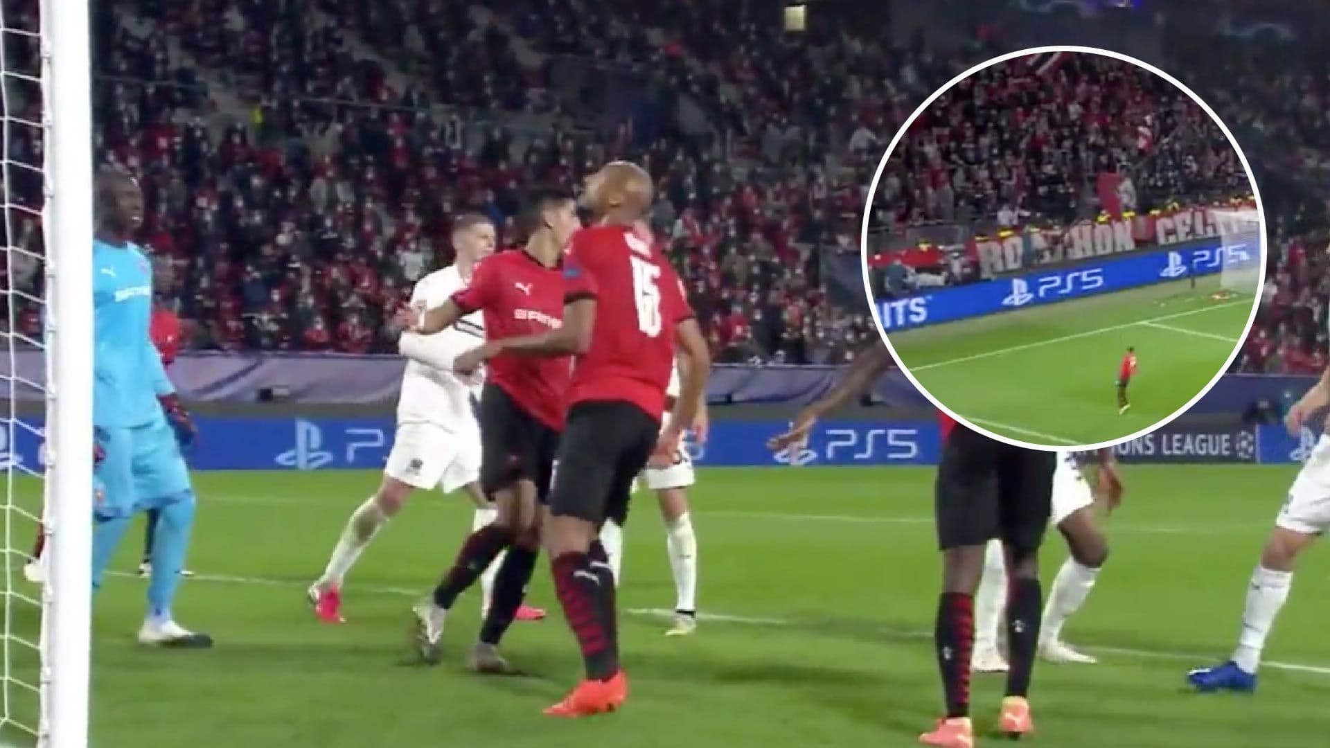 Large crowds spotted at Champions League match