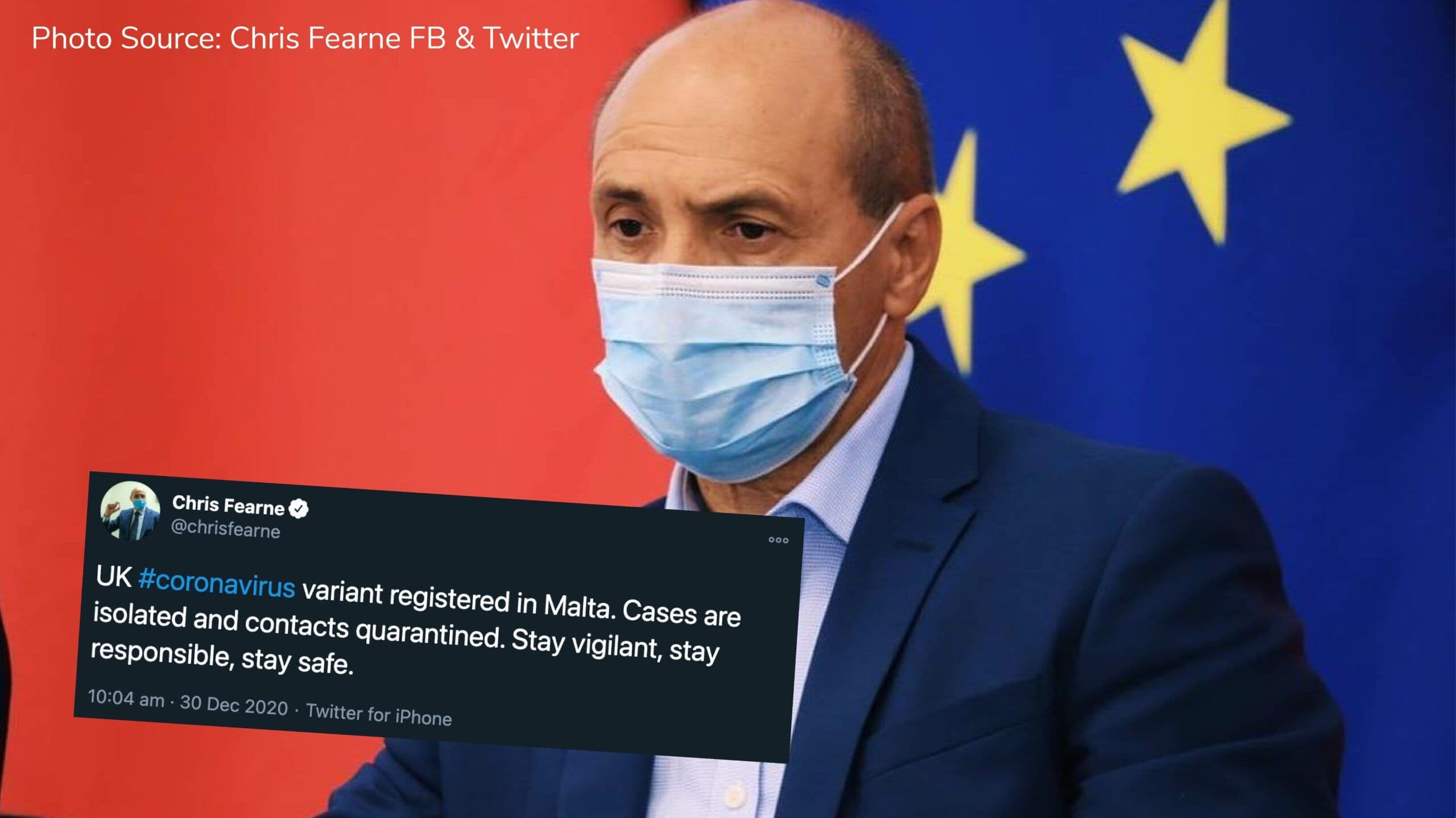 Breaking: Chris Fearne announces UK COVID-19 variant arrived in Malta
