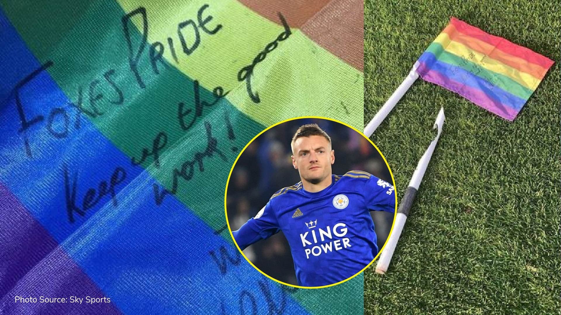 Jamie Vardy sends message to LGBT+ fan group after post-goal mishap