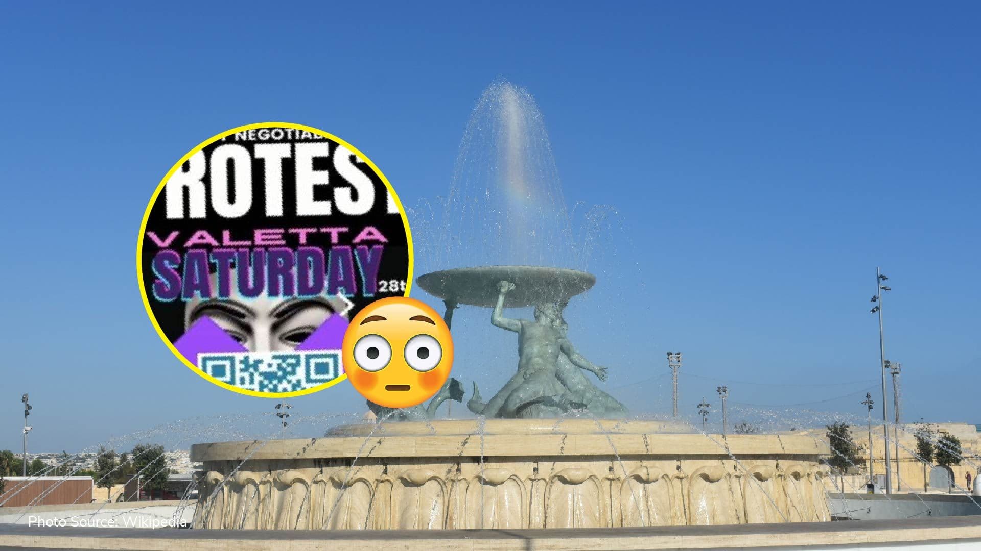 Valletta protest questions COVID-19, face masks and 5G telephony