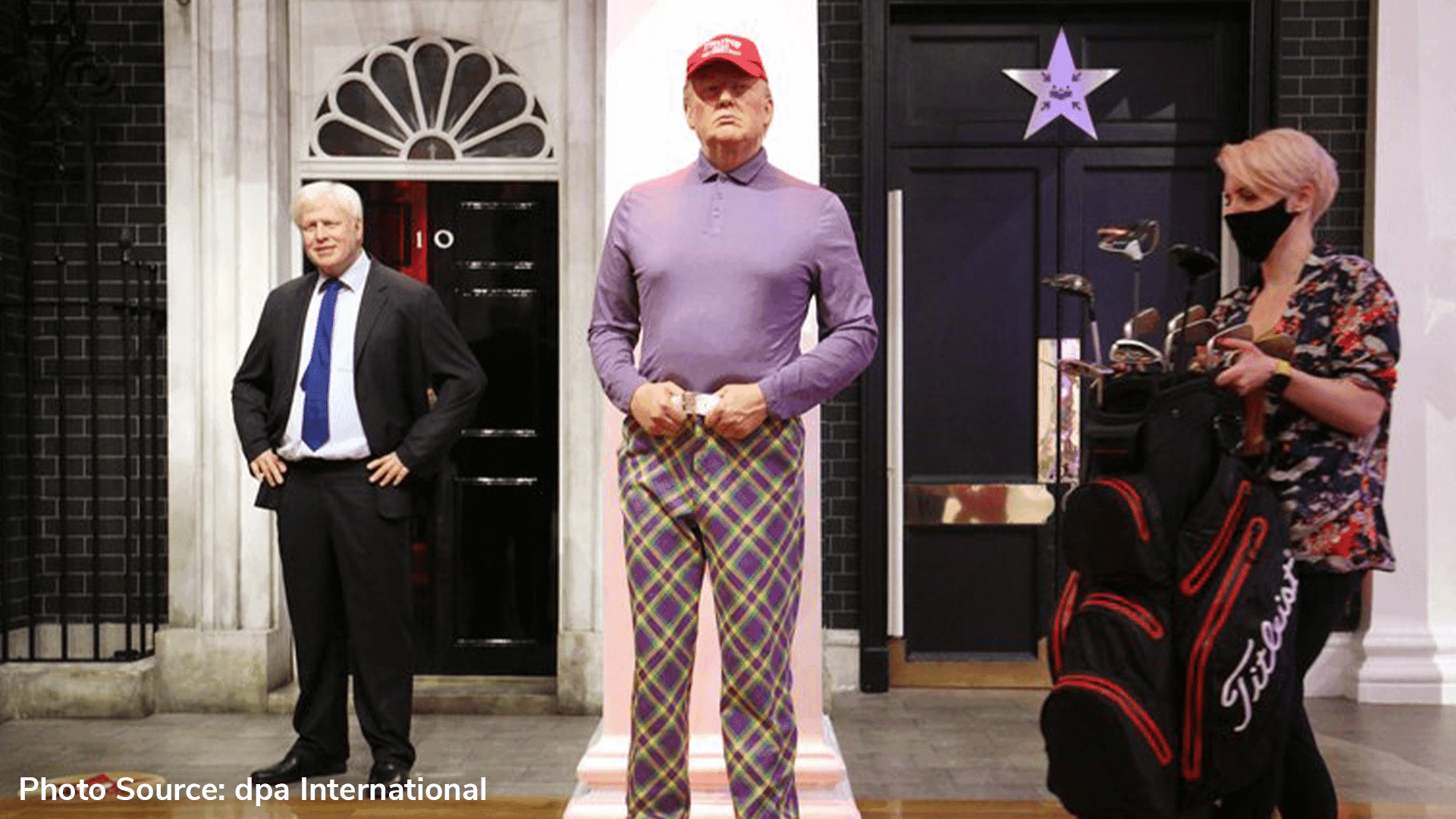 Madame Tussauds redressed Donald Trump’s statue from his presidential suit to a golfing outfit