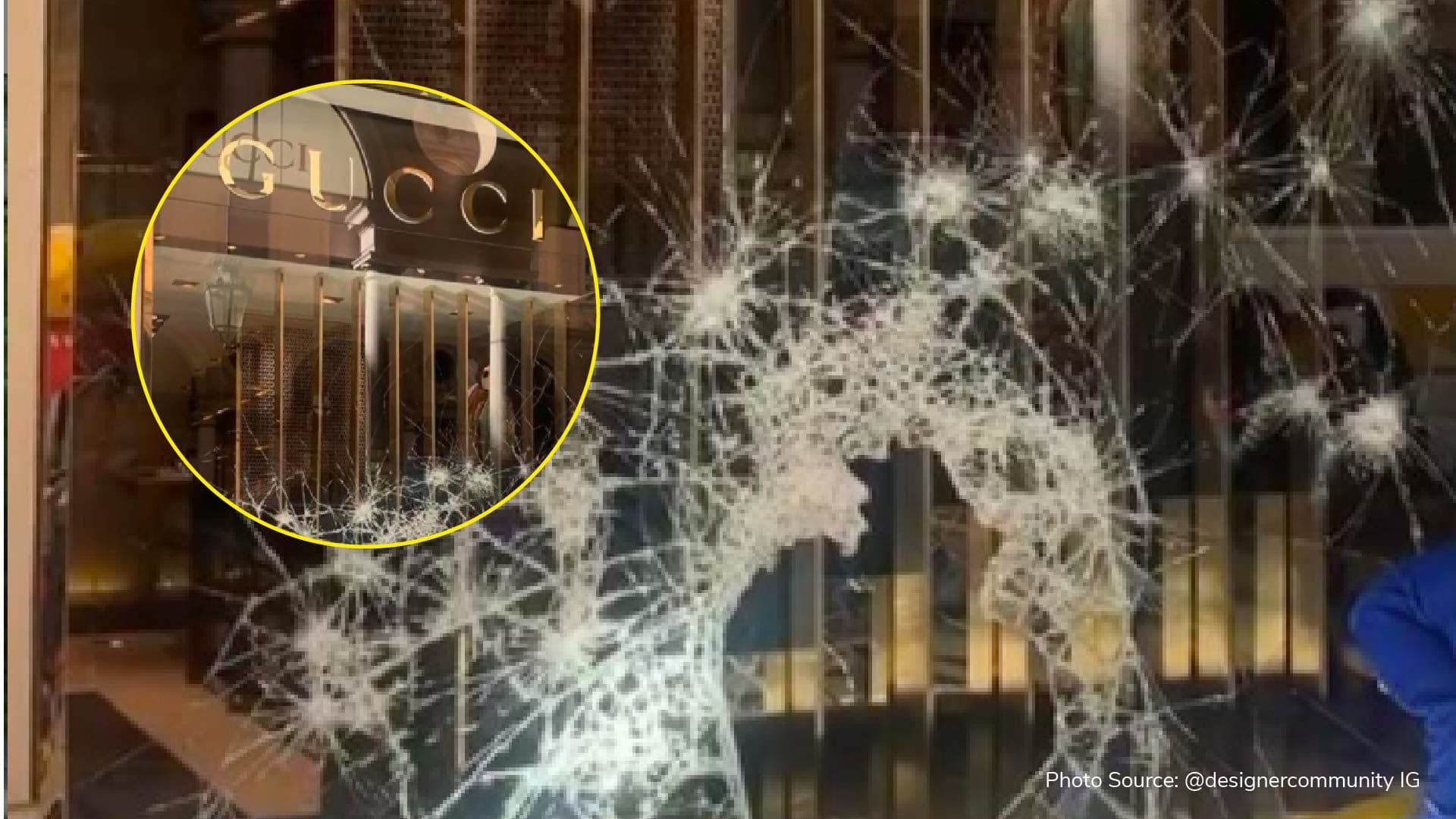 Turin Gucci store broken into during protests