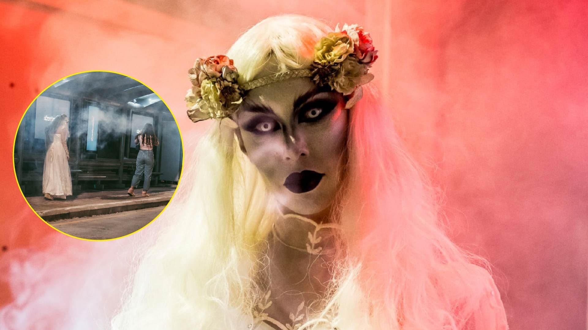 Scare of the year? Check out what happened on this bus stop!