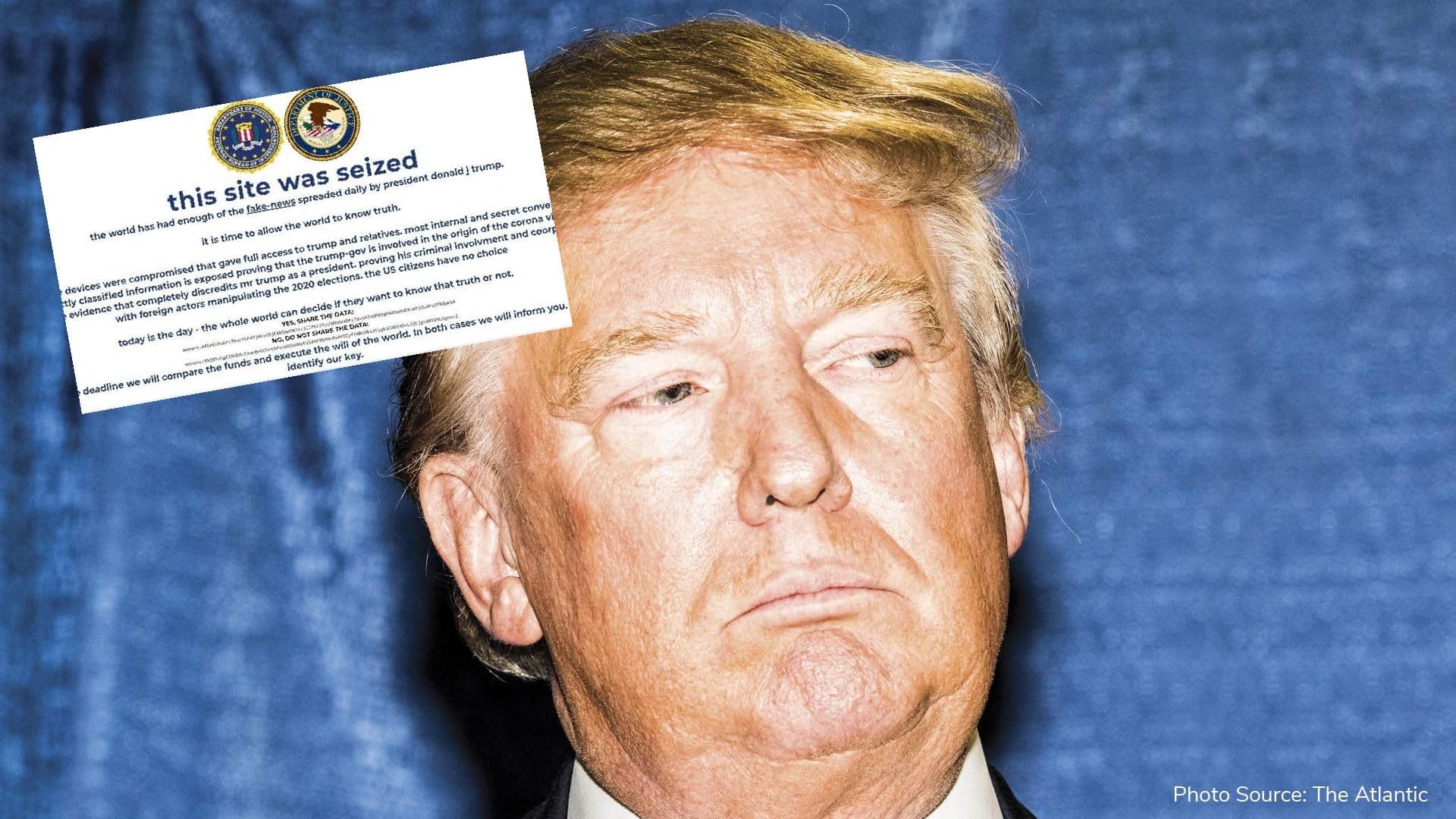 Trump website hacked; “It is time to allow the world to know truth”