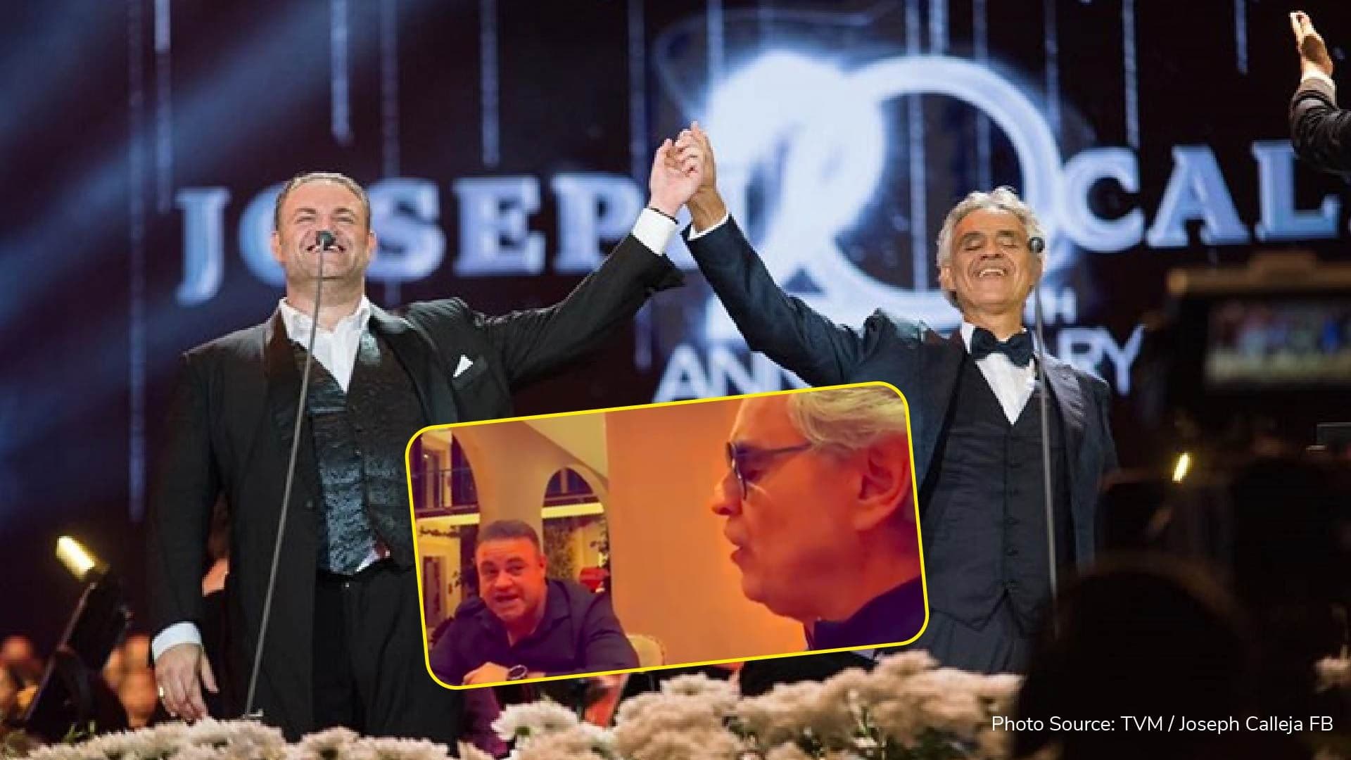 Joseph Calleja and Andrea Bocelli duet in Maltese tenor’s Mellieħa home