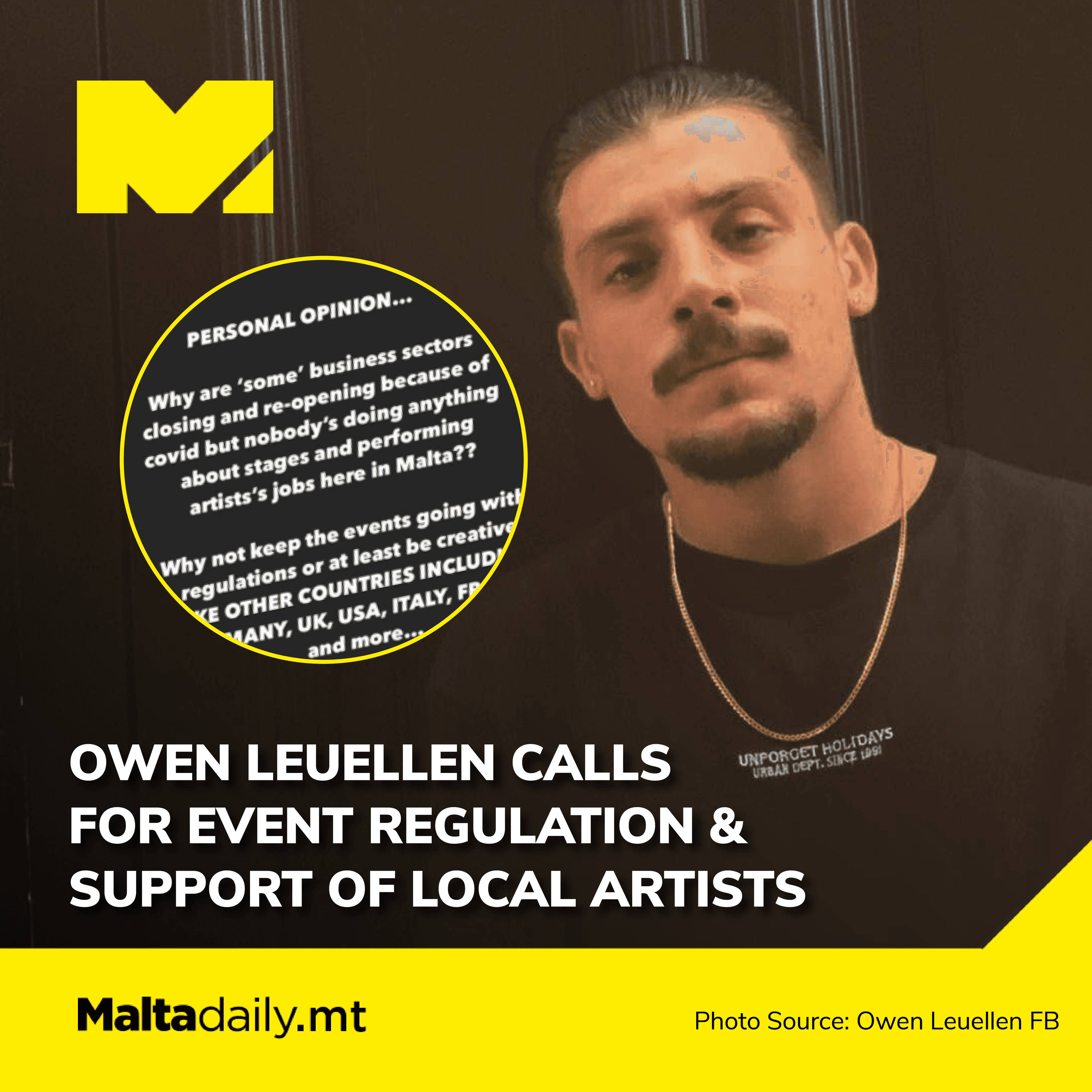 Owen Leuellen calls for event regulation & support of local artists
