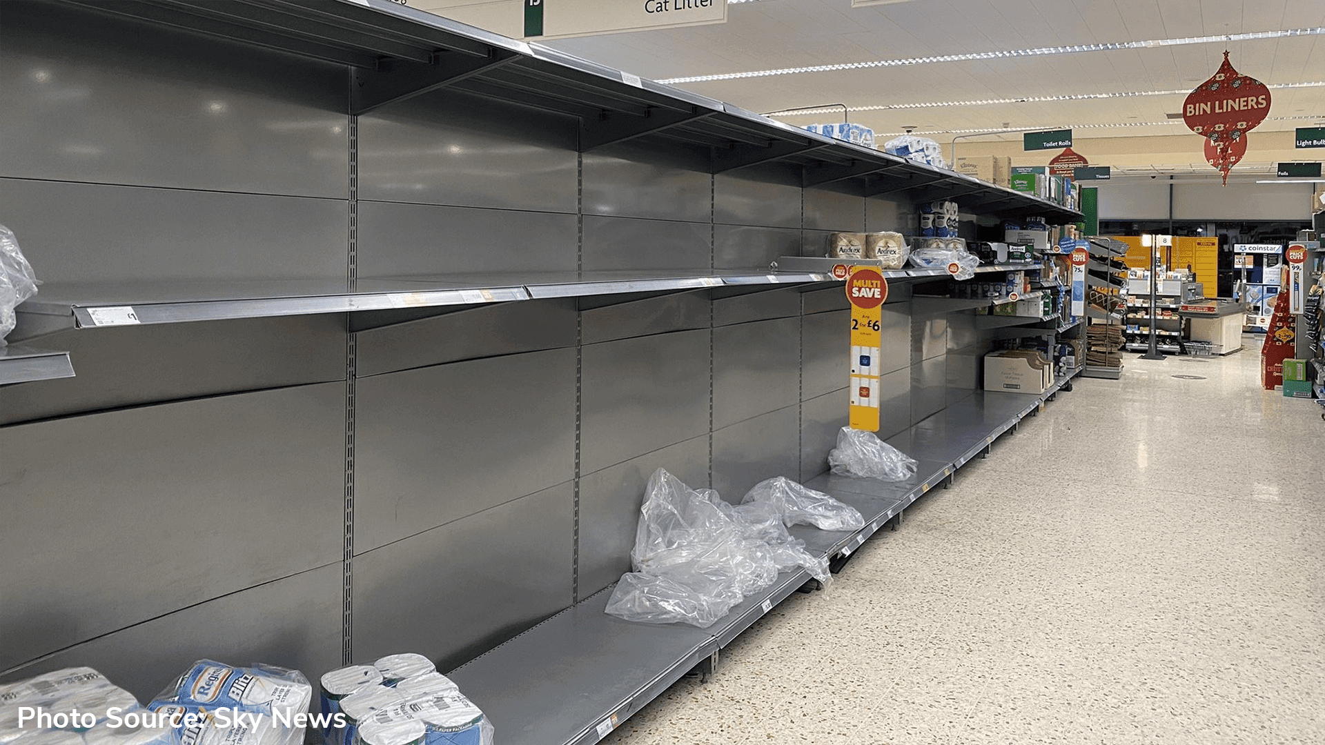 As England prepares for lockdown, panic buyers strip shelves