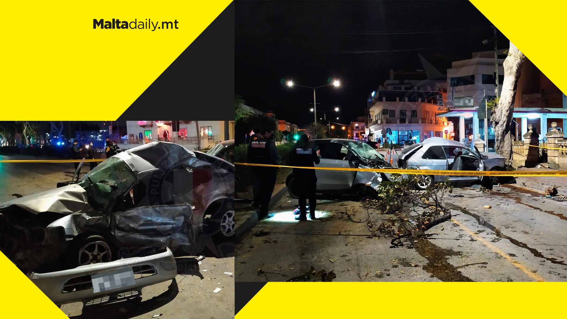 Serious traffic incident in Mosta leaves 19-year-old grievously injured; 2 with serious injuries