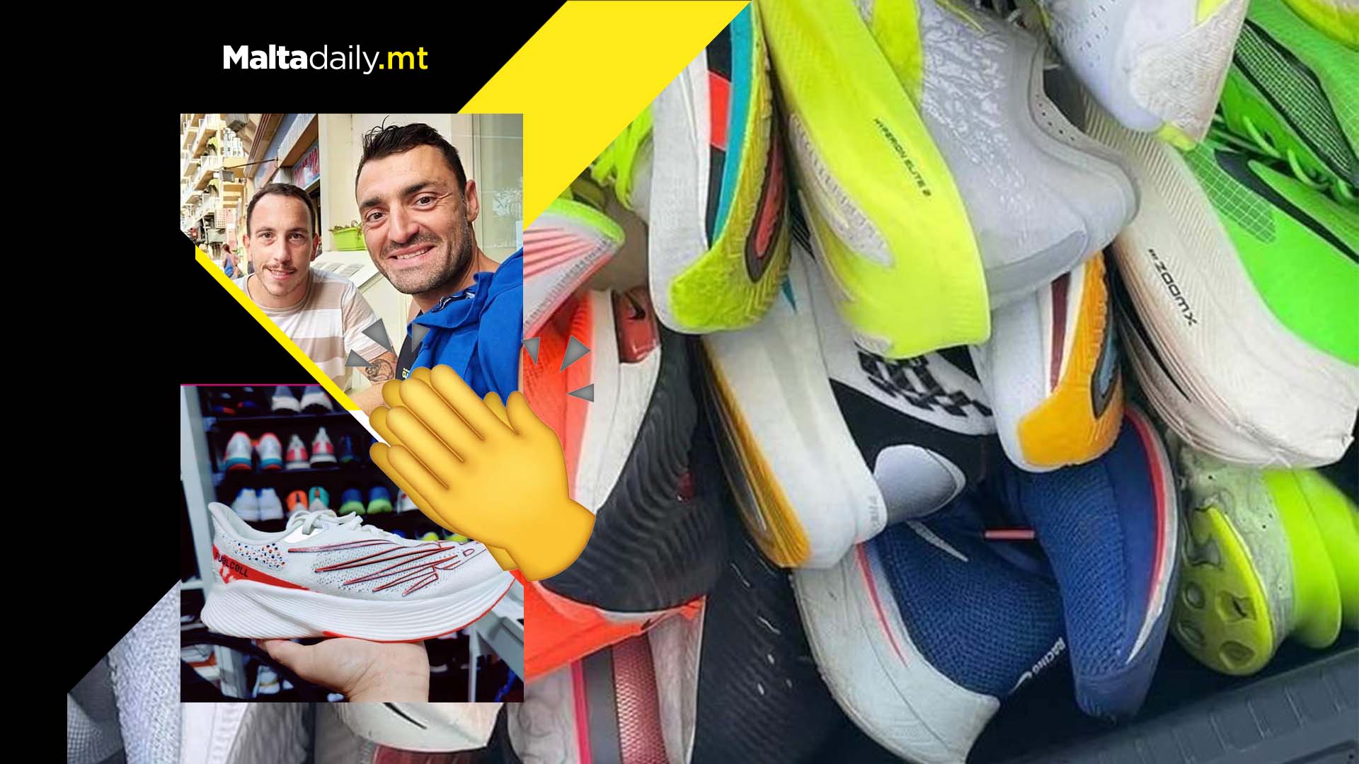 “No one has ever become poor by giving;” Runners collecting money to buy shoes for kids in need