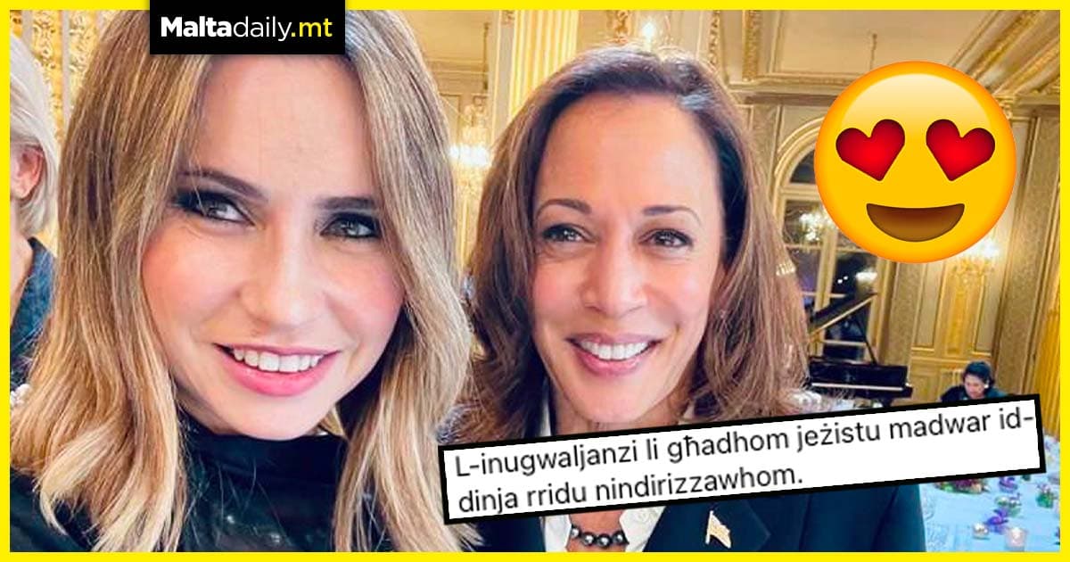 Lydia Abela meets US Vice President Kamala Harris at Paris Peace Forum