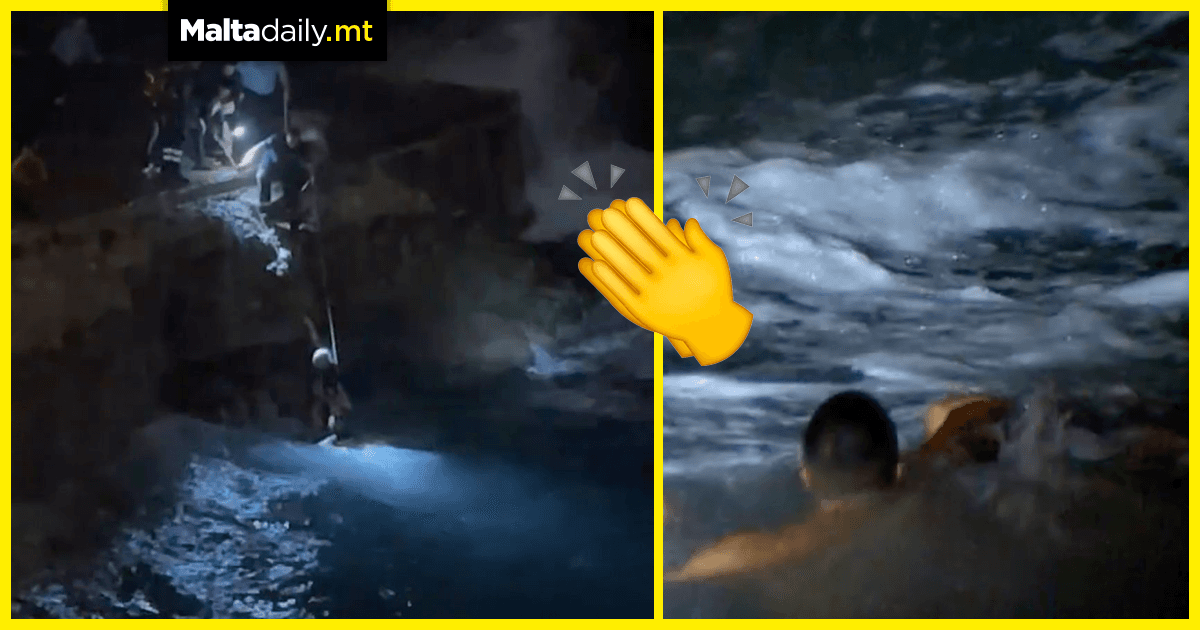 WATCH: Local hero Sean Meli jumps into rough Sliema sea to save drowning youngster