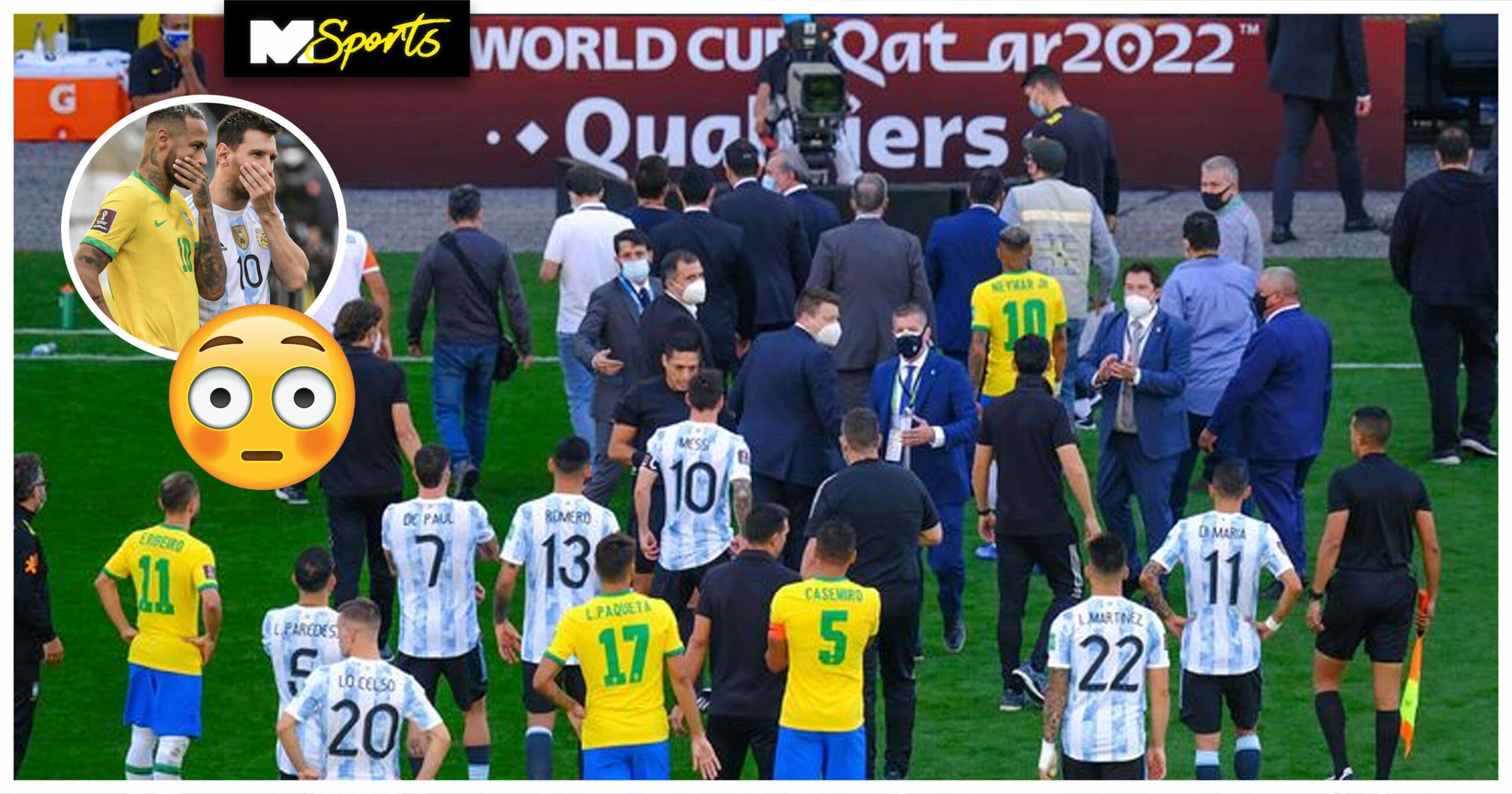 Watch: Brazil vs Argentina gets suspended by authorities during match