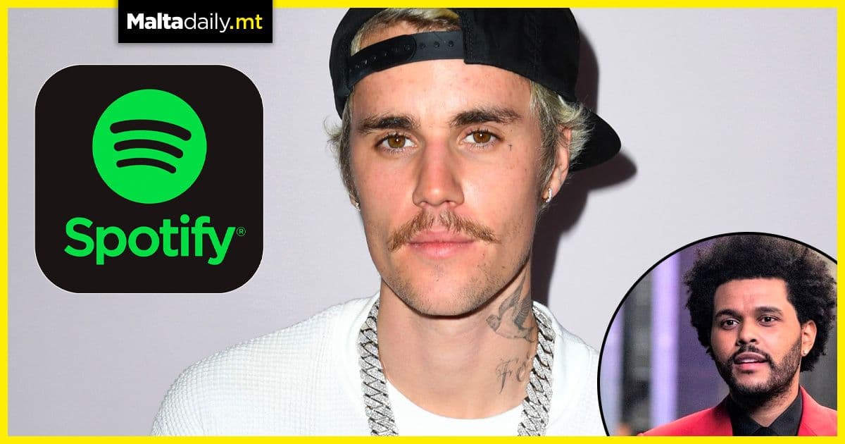 Spotify’s all-time streaming record broken by Justin Bieber