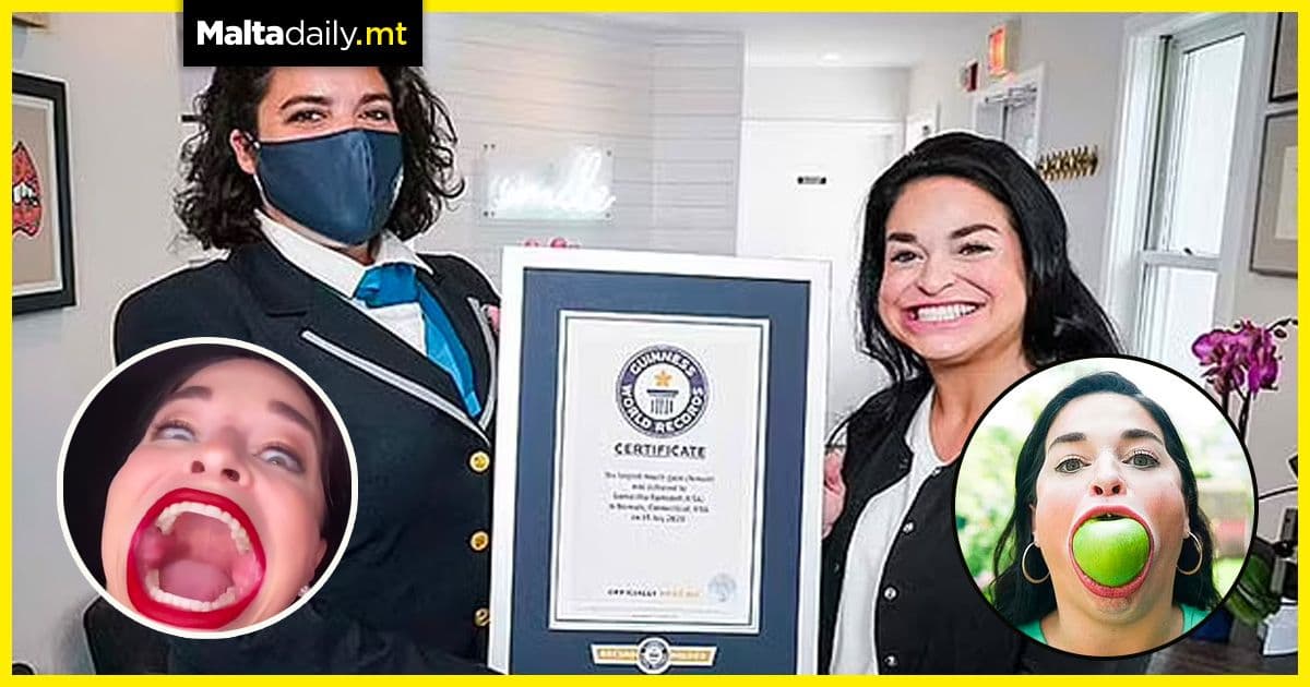 WATCH: Guinness World Record for woman who can open her mouth 2.56 inches