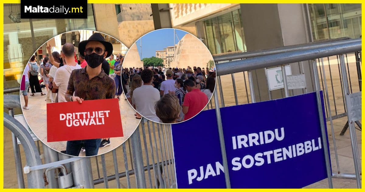 WATCH: Artists gather in Valletta to call for equal rights & sustainable events plan