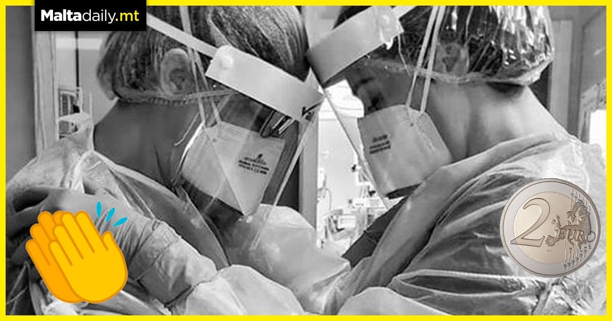 Famous Maltese COVID-19 nurses photo to become face of €2 heroes coin