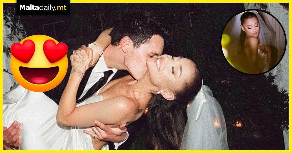 Ariana Grande’s white wedding gown dazzles the internet