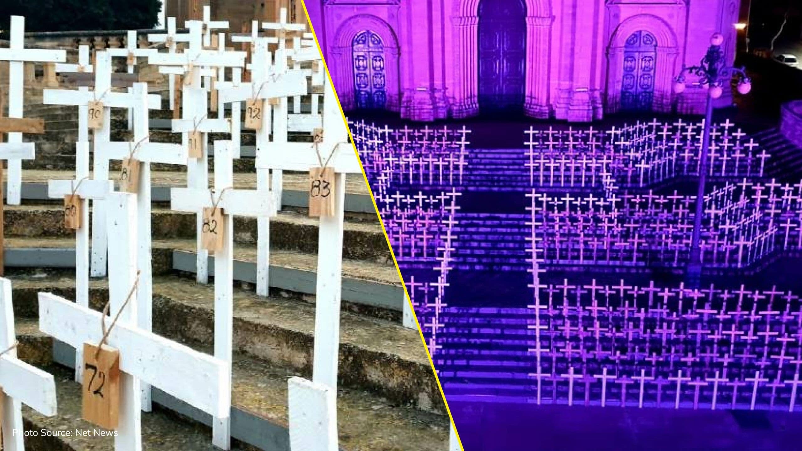 Għajnsielem church pays respect to COVID-19 victims with over 800 crosses