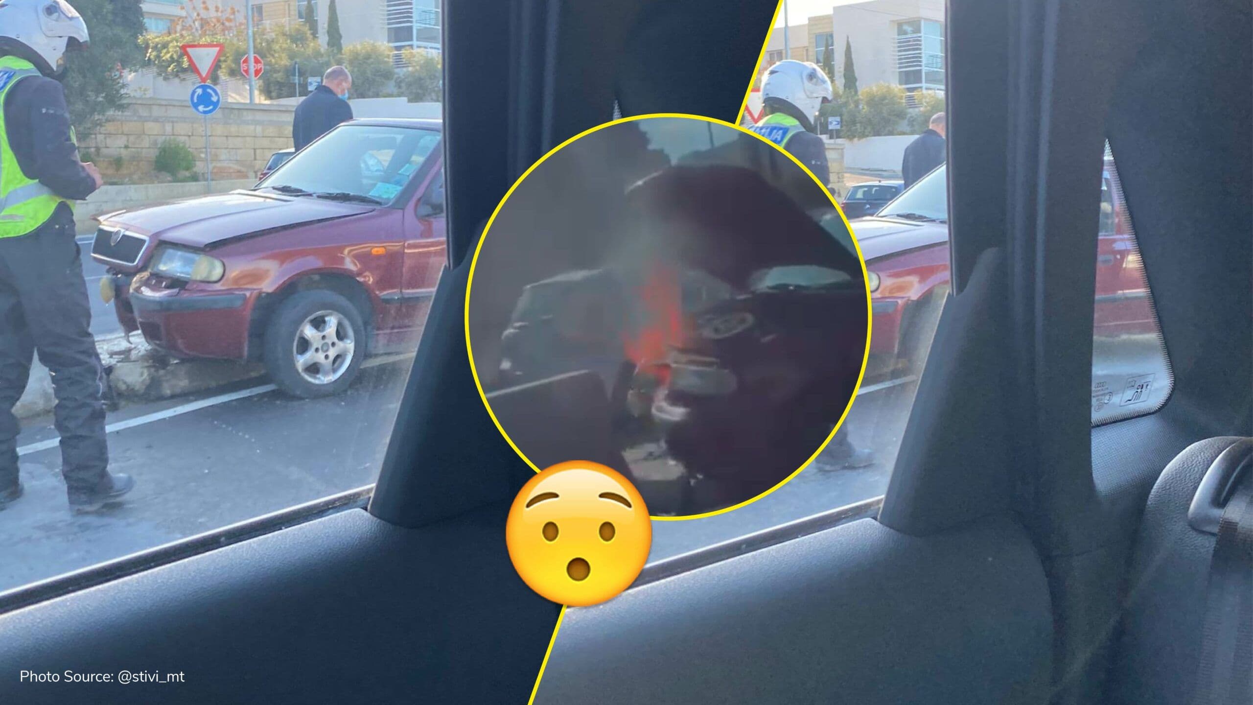 Car catches fire after coast road incident