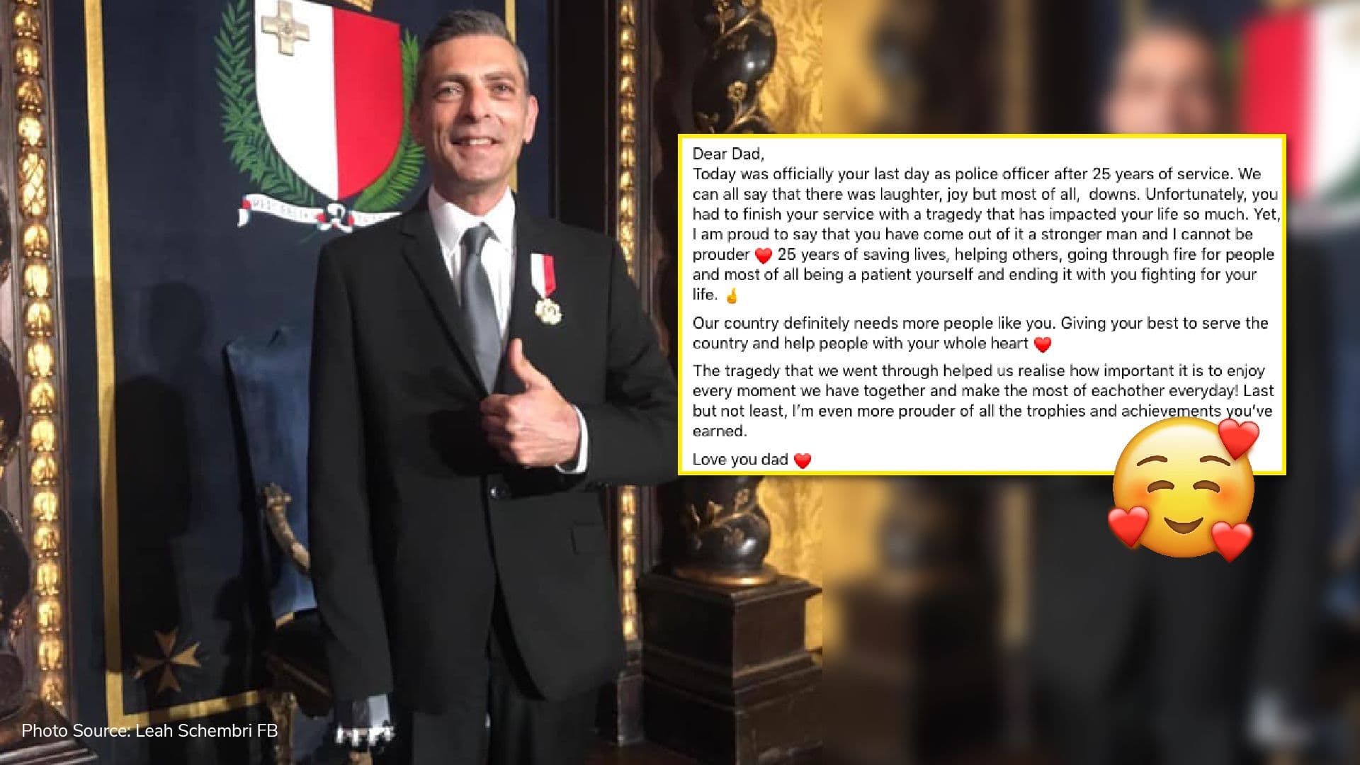 Police officer who lost arm in hit-and-run retires after 25 years of service