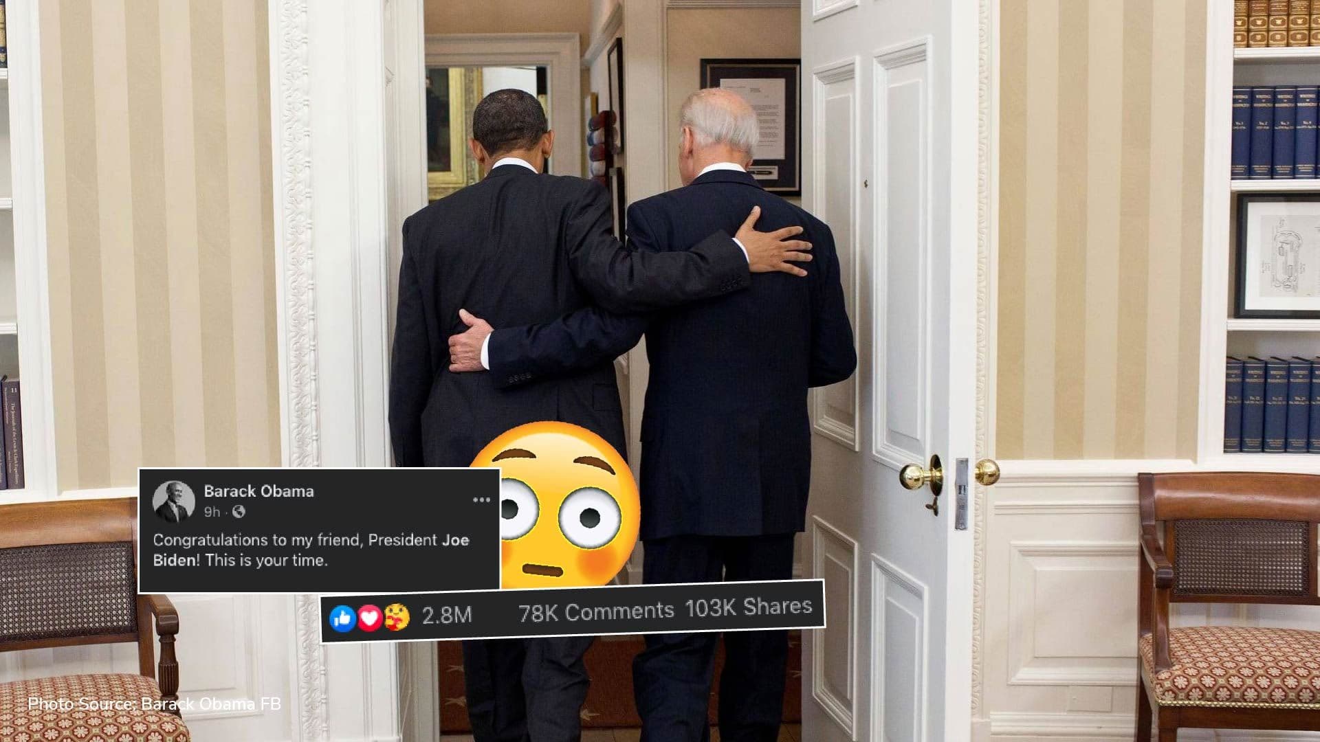 Obama breaks the internet inaugurating President Joe Biden on Facebook
