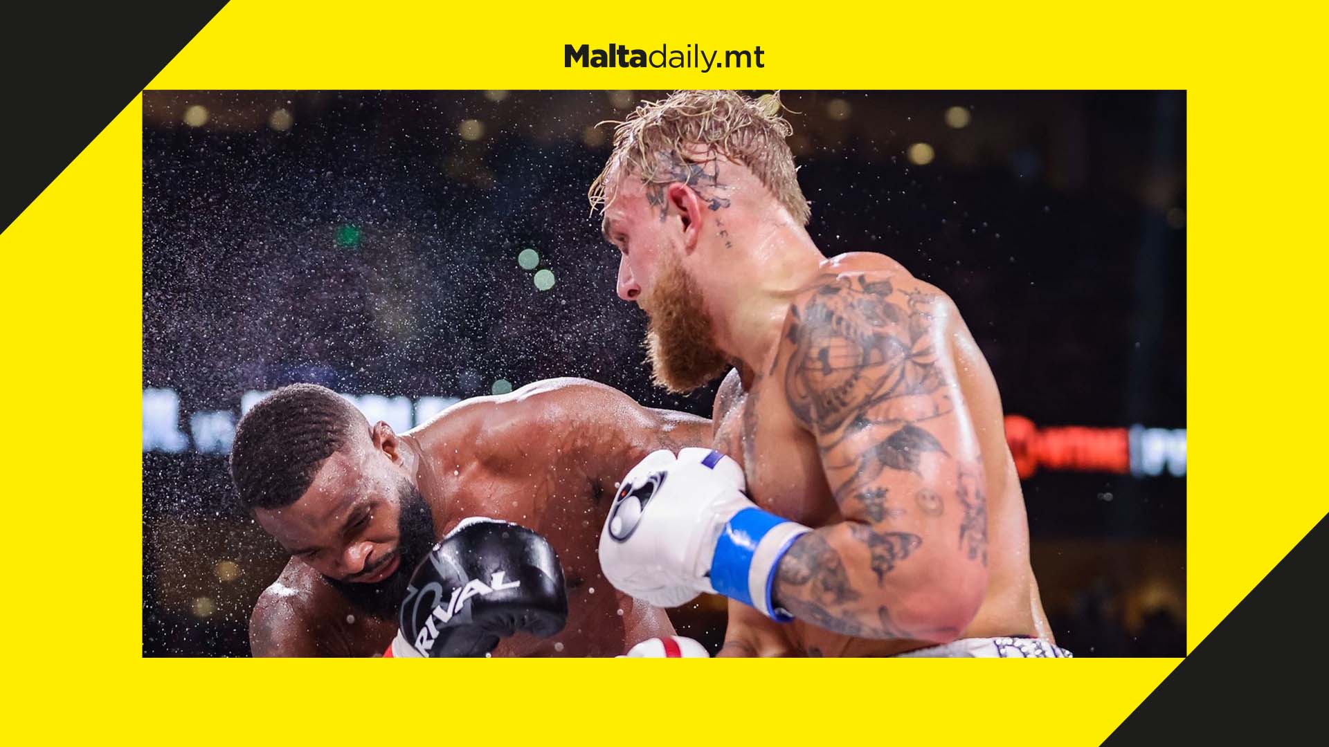 WATCH: Jake Paul knocks out Tyron Woodley with HUGE KO finish at heated rematch