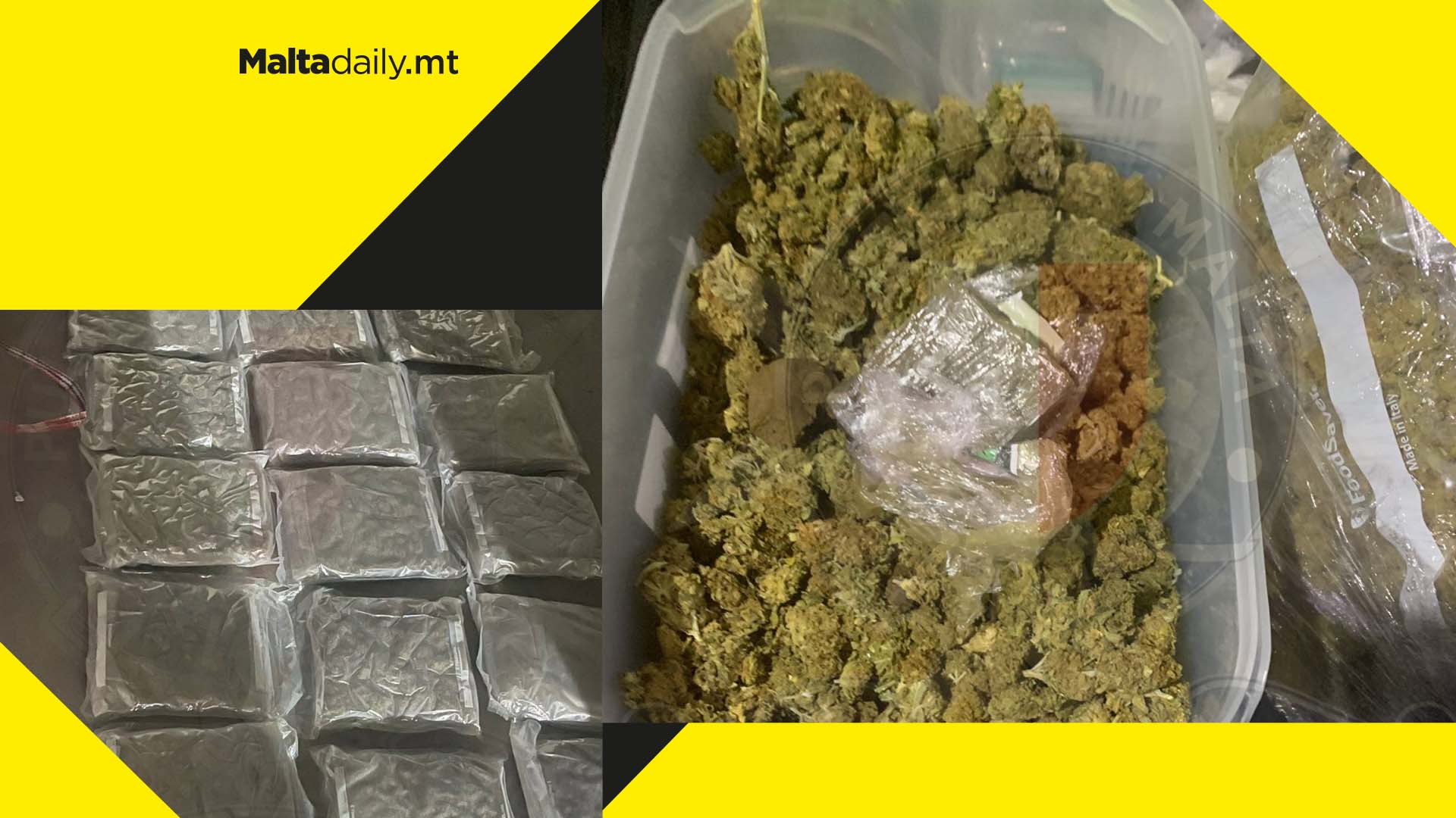 Police seize 1kg of cocaine and 15kg cannabis off Italian man