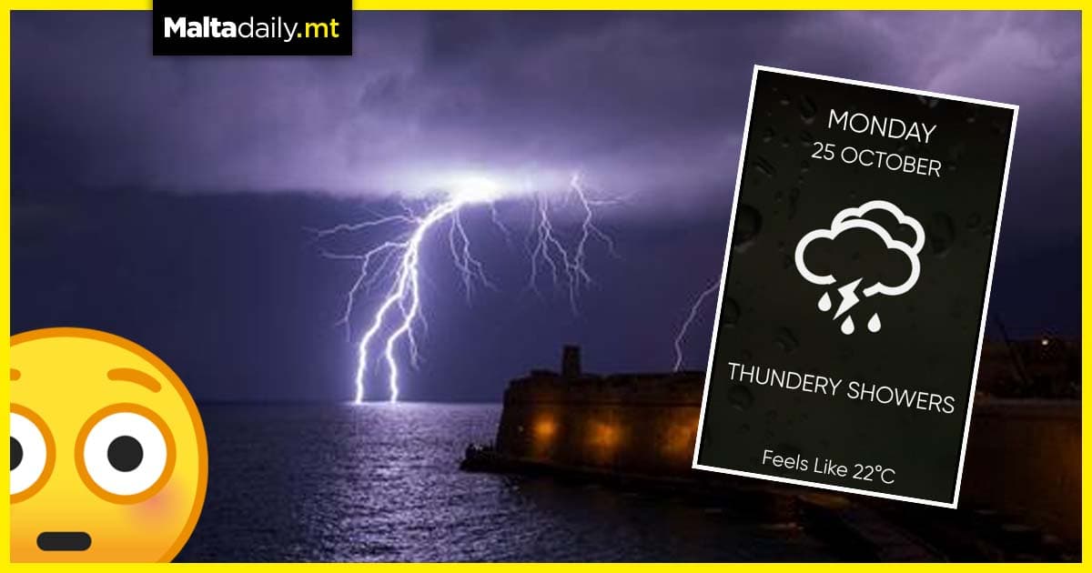 A week of thunder and rain ahead for Malta