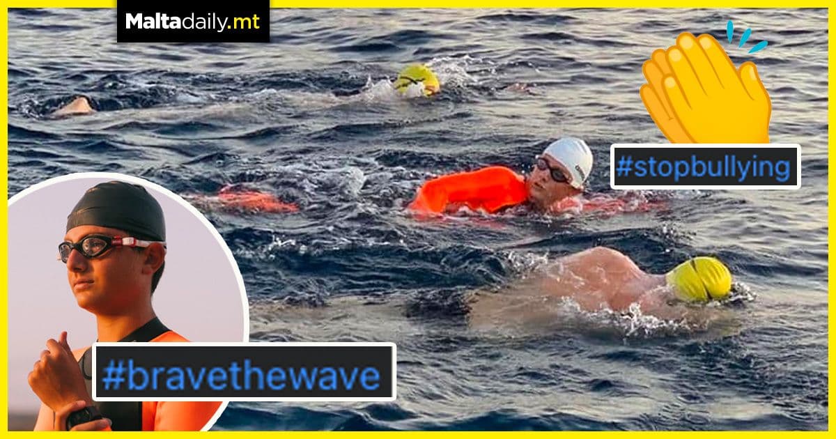13-year-old Kai finishes Malta to Gozo swim in less than 3 hours for good cause