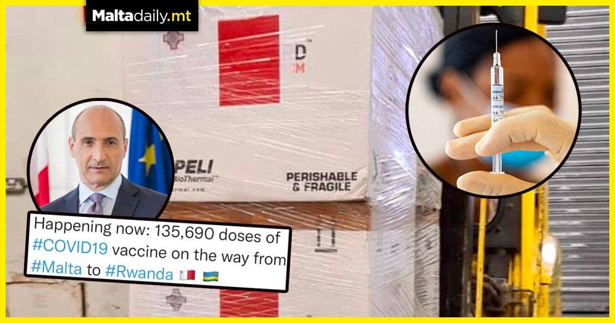135,690 COVID-19 vaccines sent to Rwanda from Malta