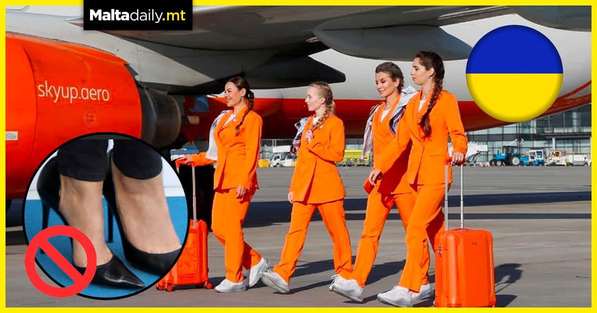 Ukrainian flight attendants switch to sneakers from heels