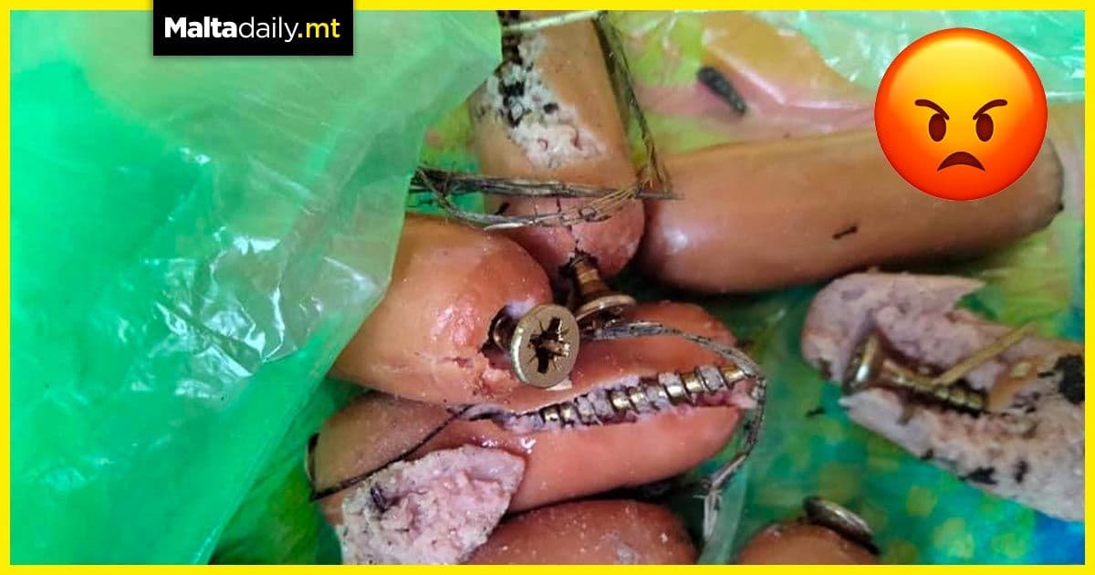 Sausages with screws in them left in Gozo to harm animals