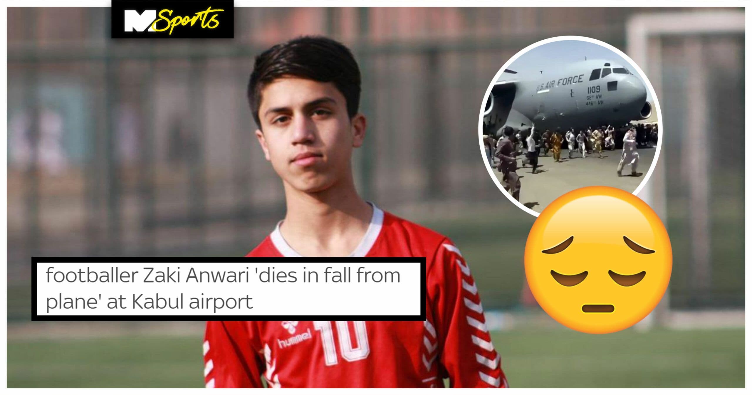 19-year-old Afghan footballer dies after holding onto plane to escape