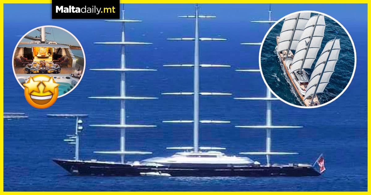 Superyacht Maltese Falcon spotted sailing in St. Paul’s Bay