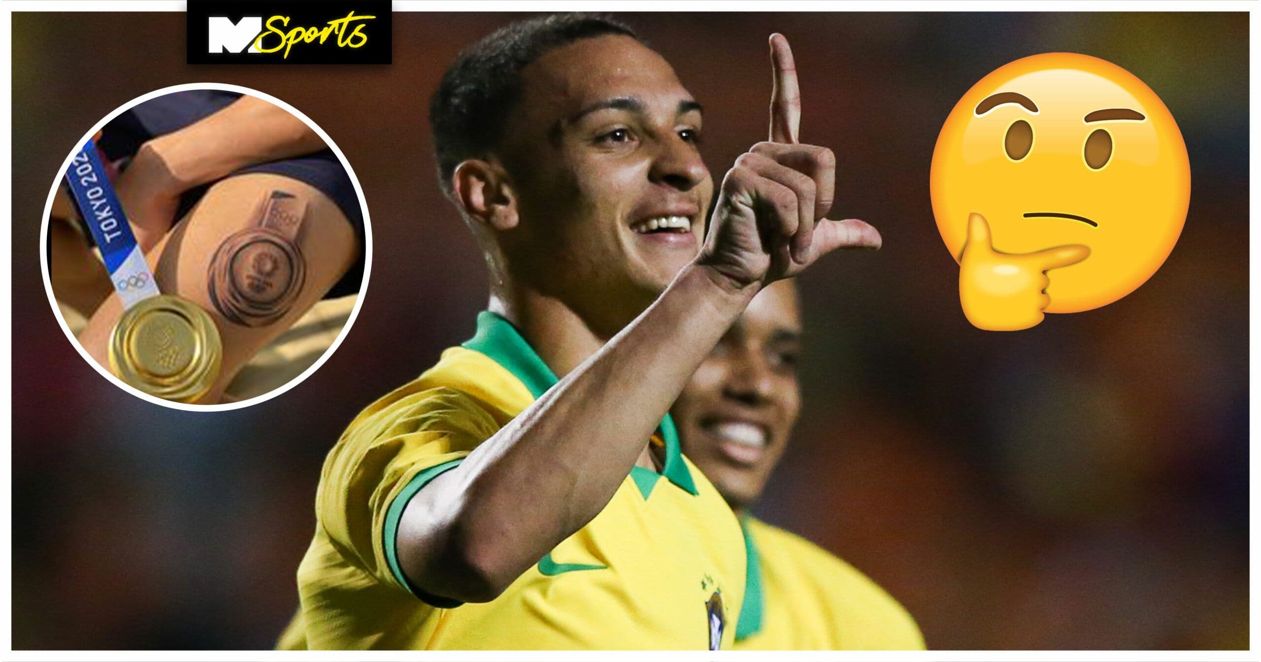 Brazilian footballer gets insane tattoo