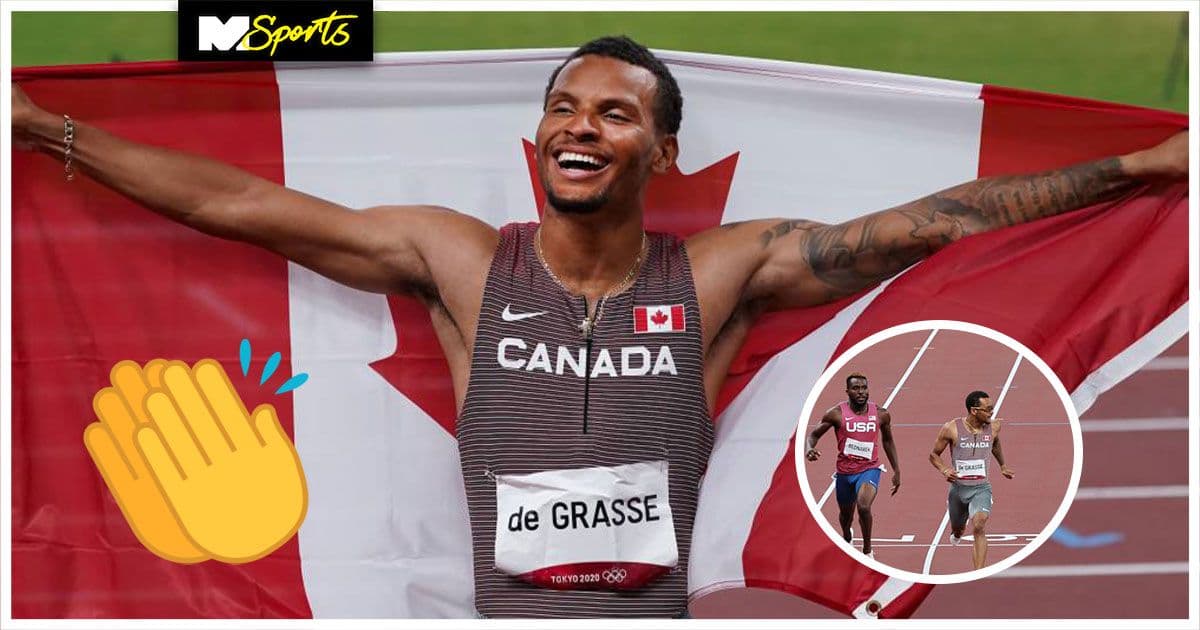 Canadian runner Andre De Grasse wins 200m Olympics race