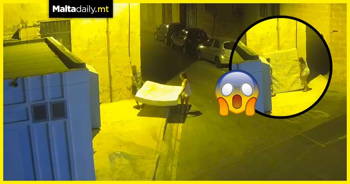 Paola couple illegally dumping mattress at 4am caught on CCTV
