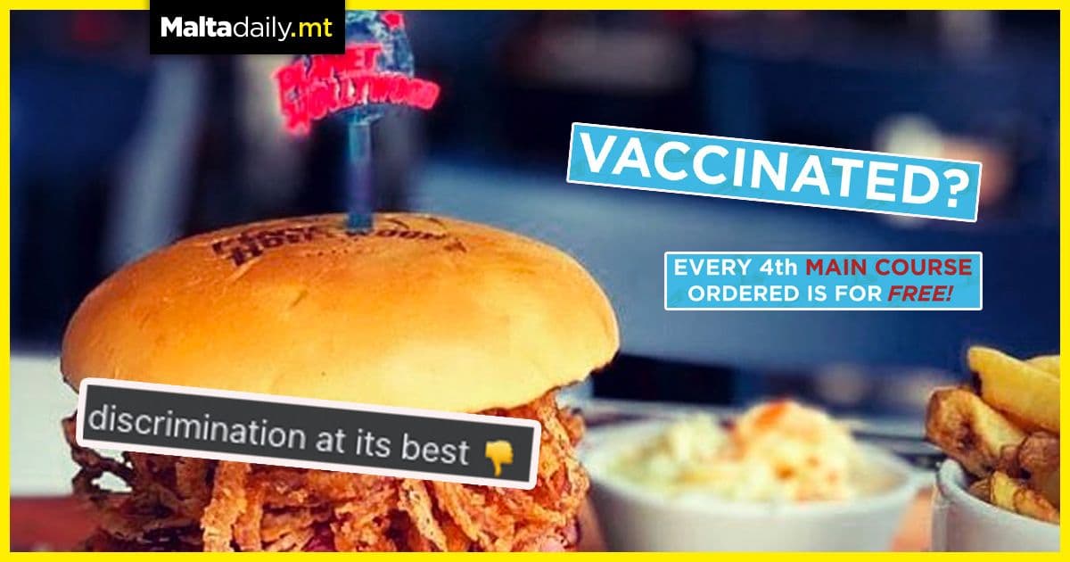 Free meal offer for Malta’s vaccinated receives backlash