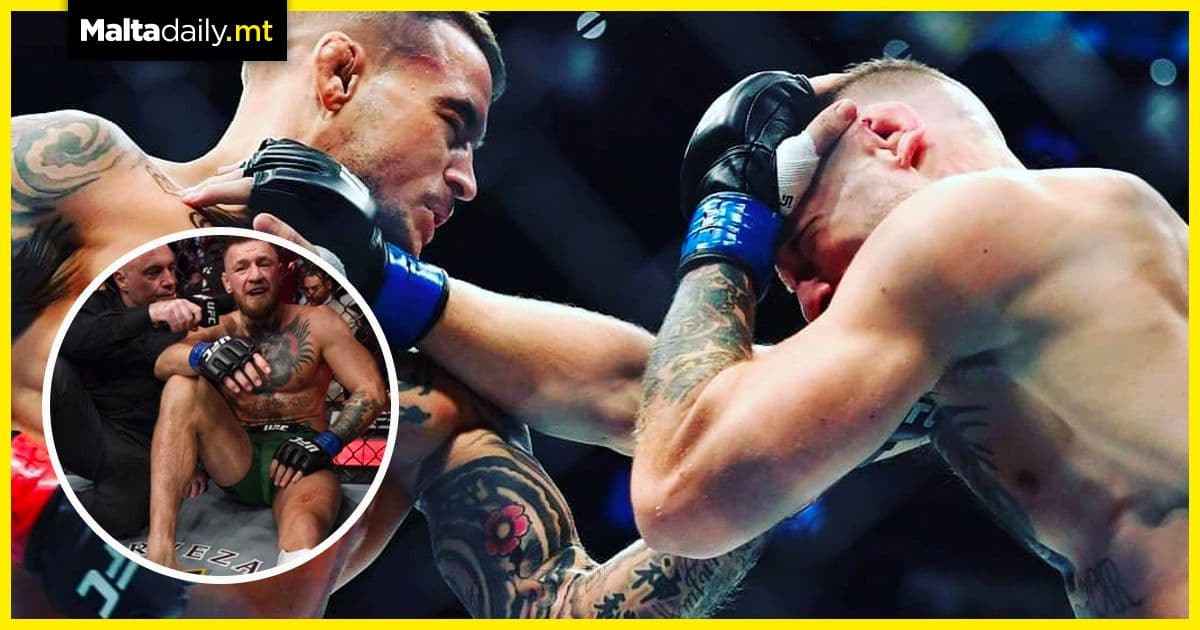 Conor McGregor breaks leg during first round against Dustin Poirier
