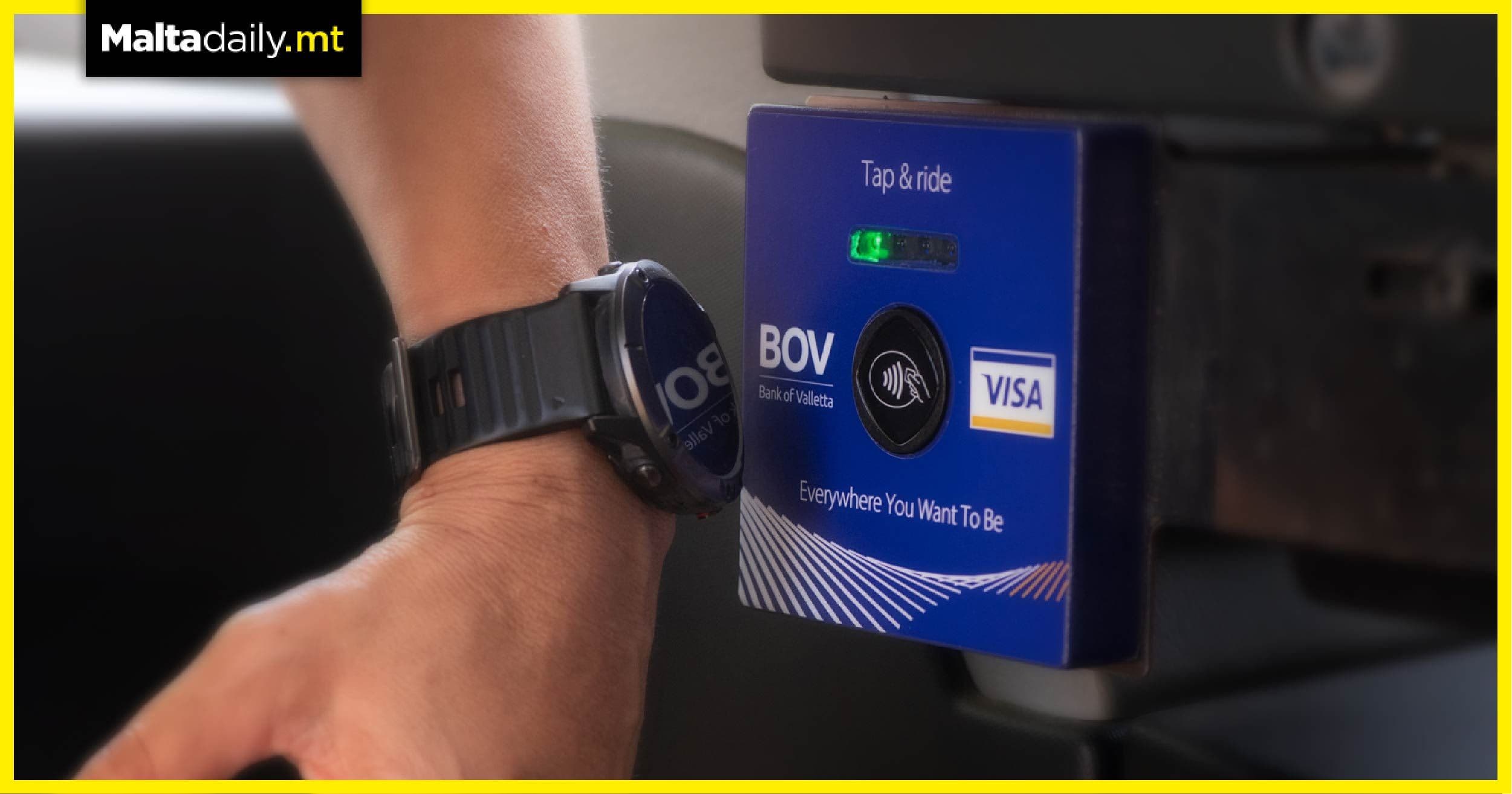 Contactless payment available on all bus fleet through collaboration between Malta Public Transport, Bank of Valletta and Visa