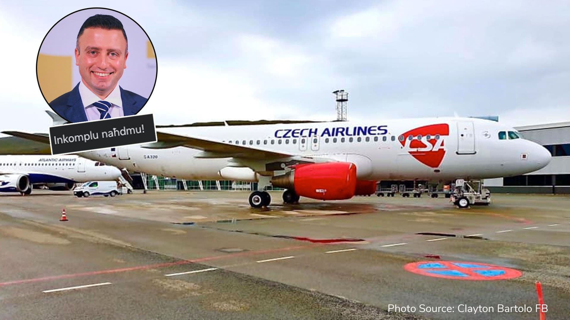 Clayton Bartolo announces Czech Airlines will be flying to and from Malta