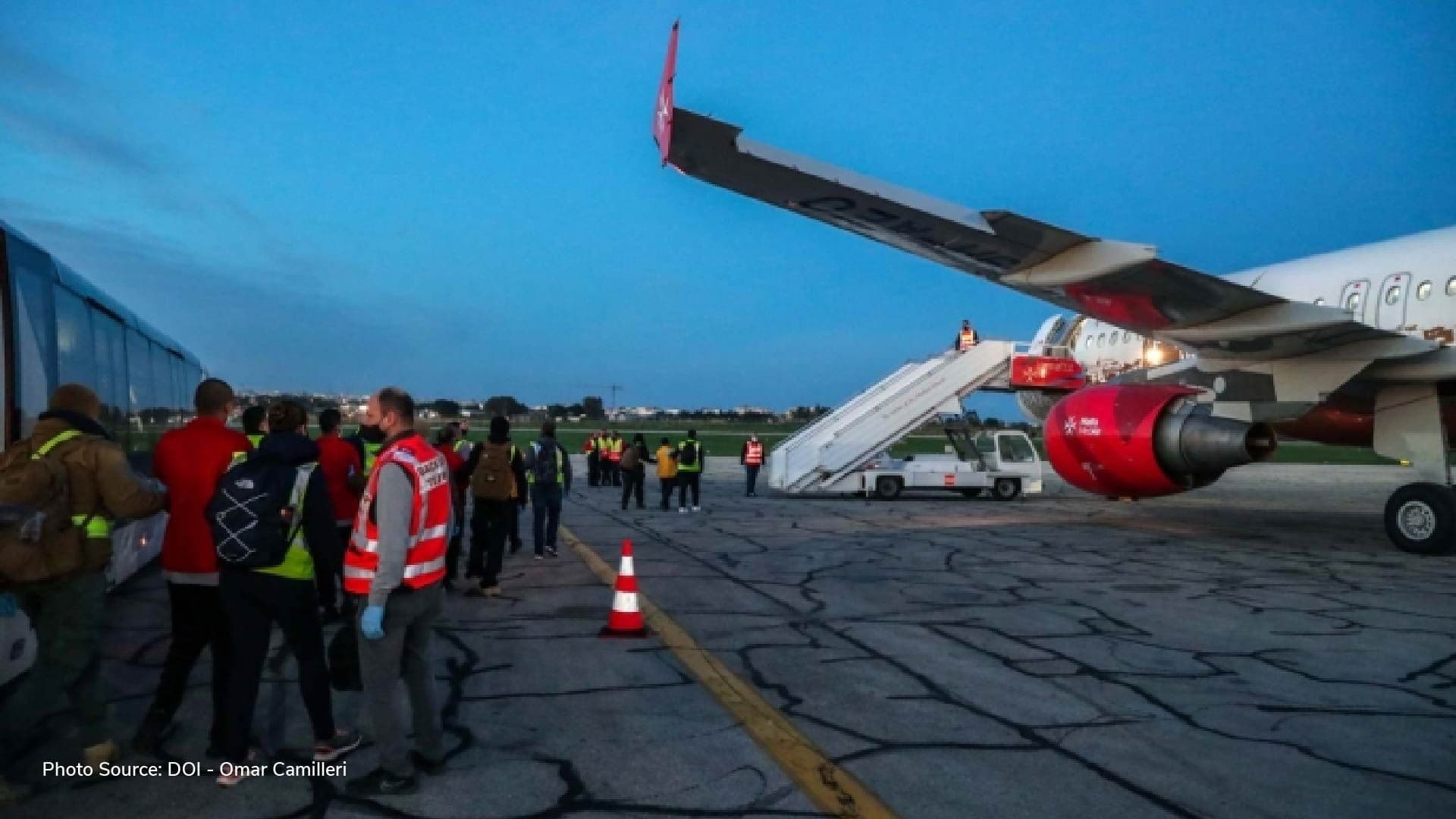 Failed asylum seekers sent back to their country in return operation