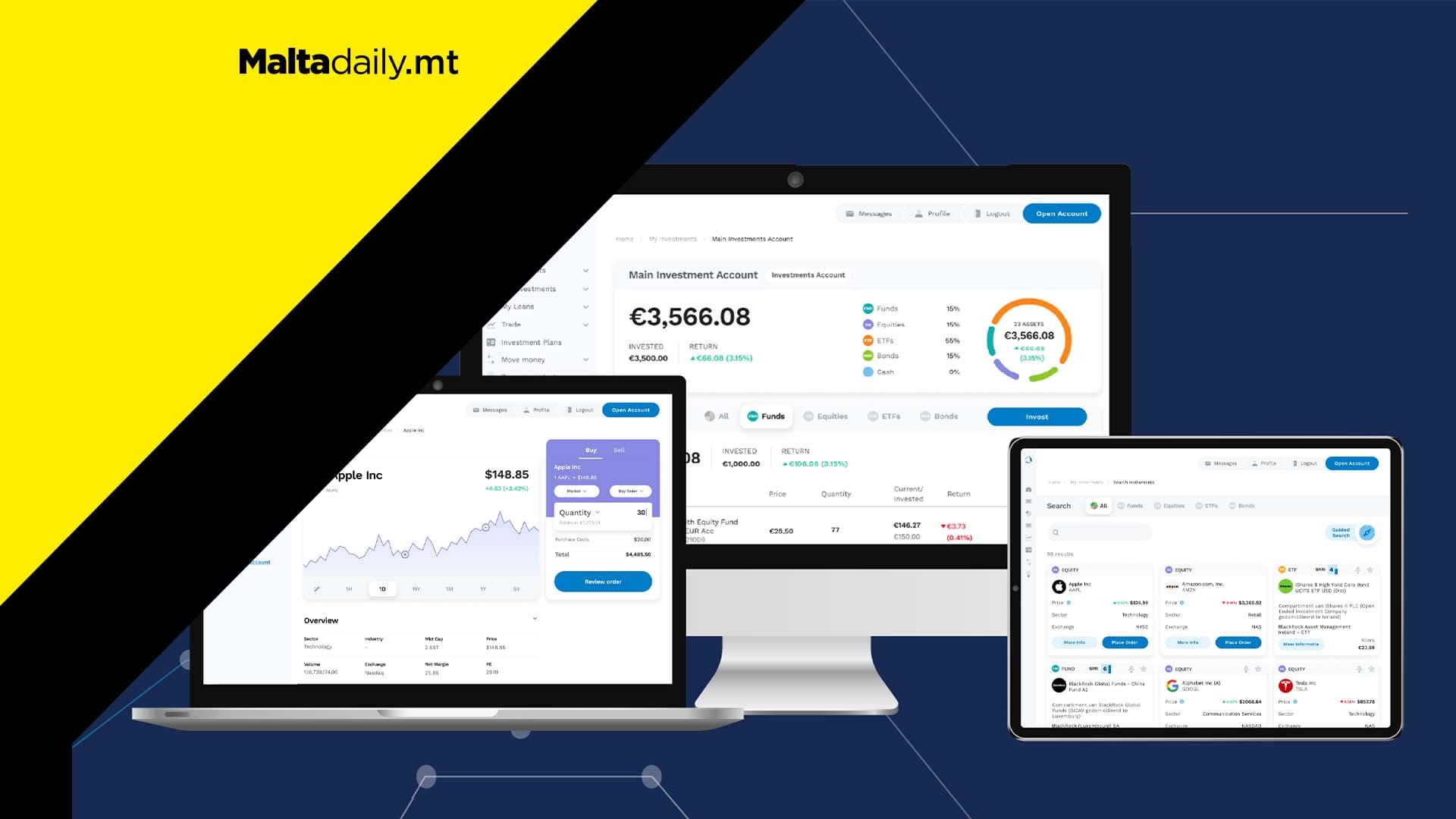 MeDirect Bank introduces a new investment platform with real-time pricing